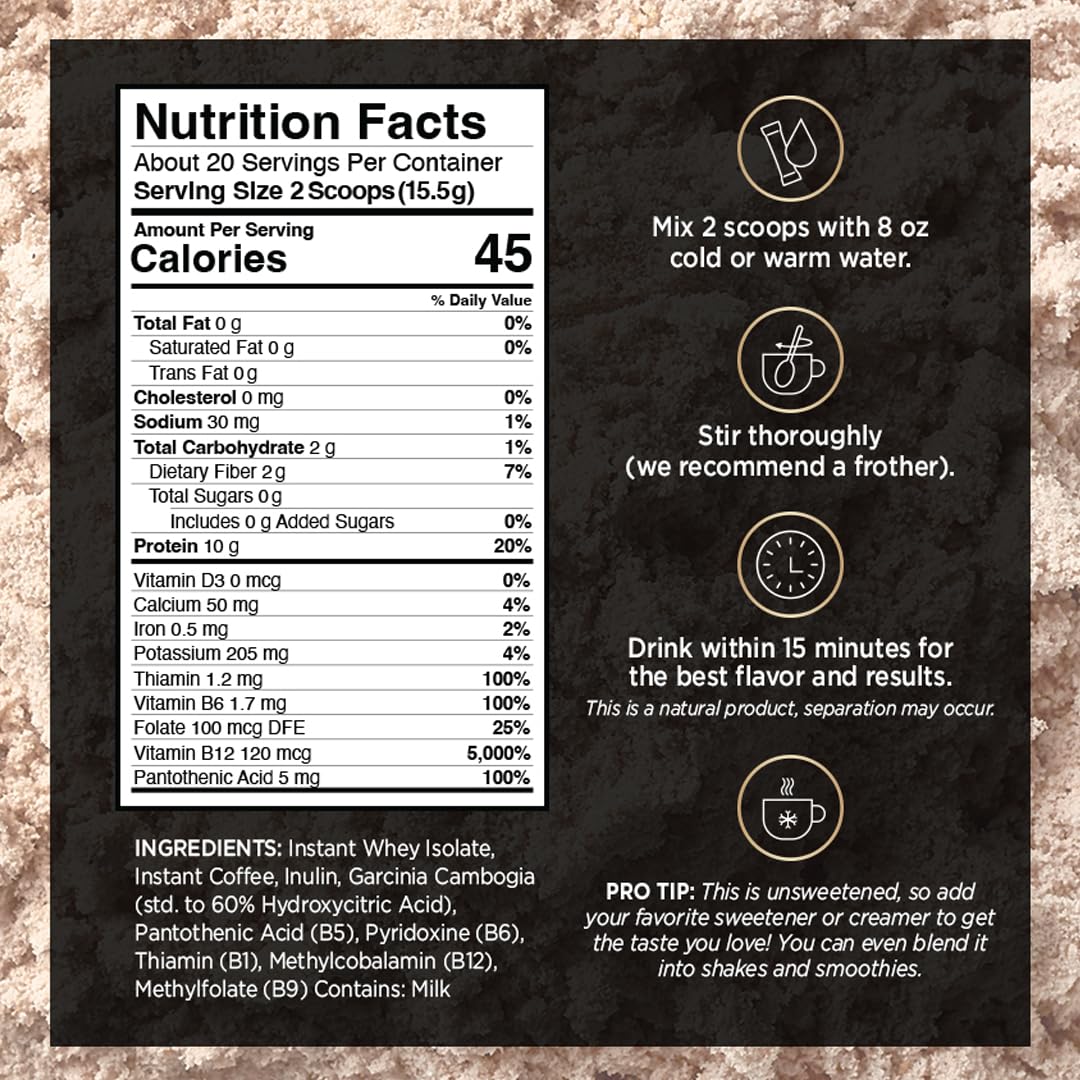 VitaCup Slim Protein Coffee for Diet Support, Instant Coffee w/Whey Protein Powder VitaCup uk supplements