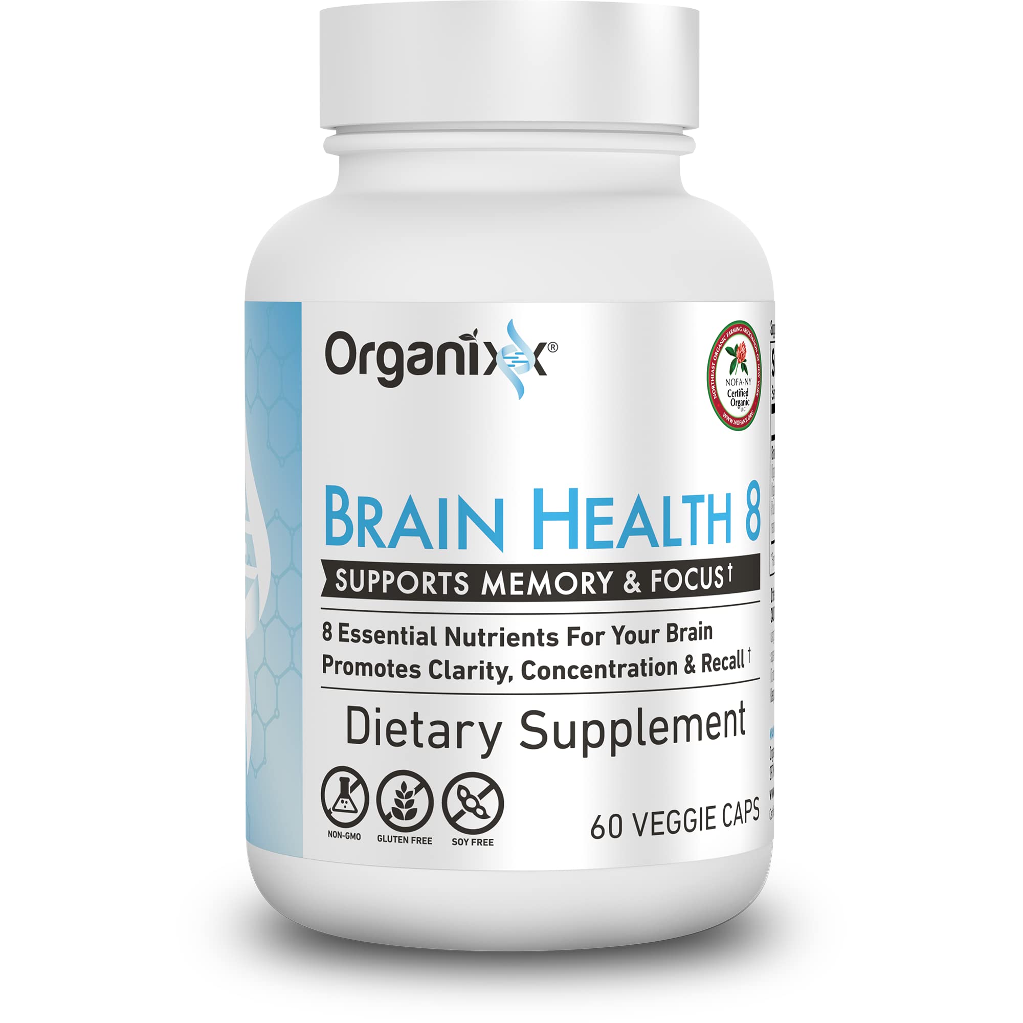 Organixx Ageless Brain Powerful Brain Health Supplement to Support Brain Function, Clarity, Focus, Re-Energize Brain Cells, Helps Promote a Balanced Mood, Gluten Free, Non GMO, 60 Vegetarian Capsules Organixx uk supplements