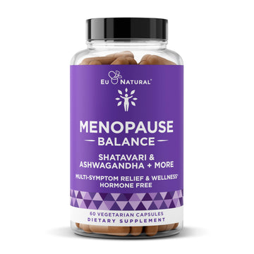 Premium Menopause Supplement for Women – Menopause Balance with Shatavari, Ashwagandha, L-Theanine & Holy Basil – Holistic Multi-Symptom Menopause Support & Hot Flash Relief – 60 Vegetarian Capsules Eu Natural uk supplements