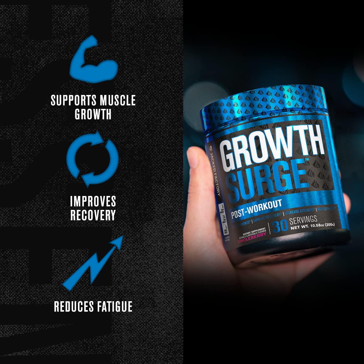 Jacked Factory N.O. XT Nitric Oxide Supplement, Growth Surge Post Workout Muscle Jacked Factory uk supplements