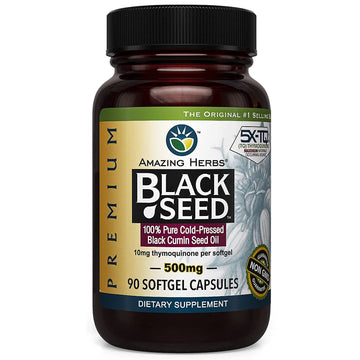 Amazing Herbs Premium Black Seed Oil Capsules - Cold Pressed Nigella Sativa Aids Amazing Herbs uk supplements