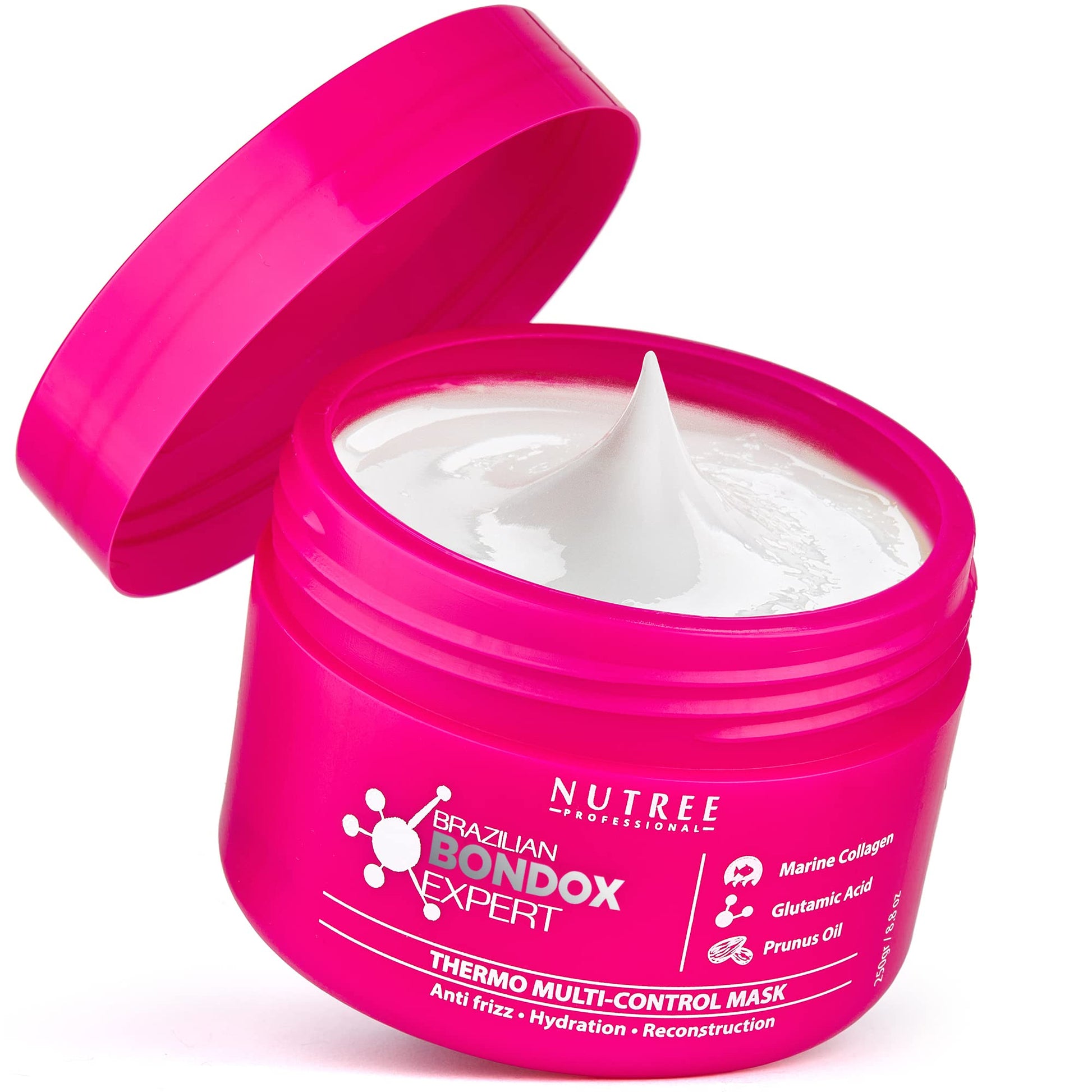 Brazilian Hair Bottox Expert Thermal Mask 8.8 oz - Contains Marine Collagen and Almond Oil - Formaldehyde-Free - Repairs the Hair Elasticity and Flexibility, Softens, Moisturizers, Adds Shine Nutree Professional uk supplements