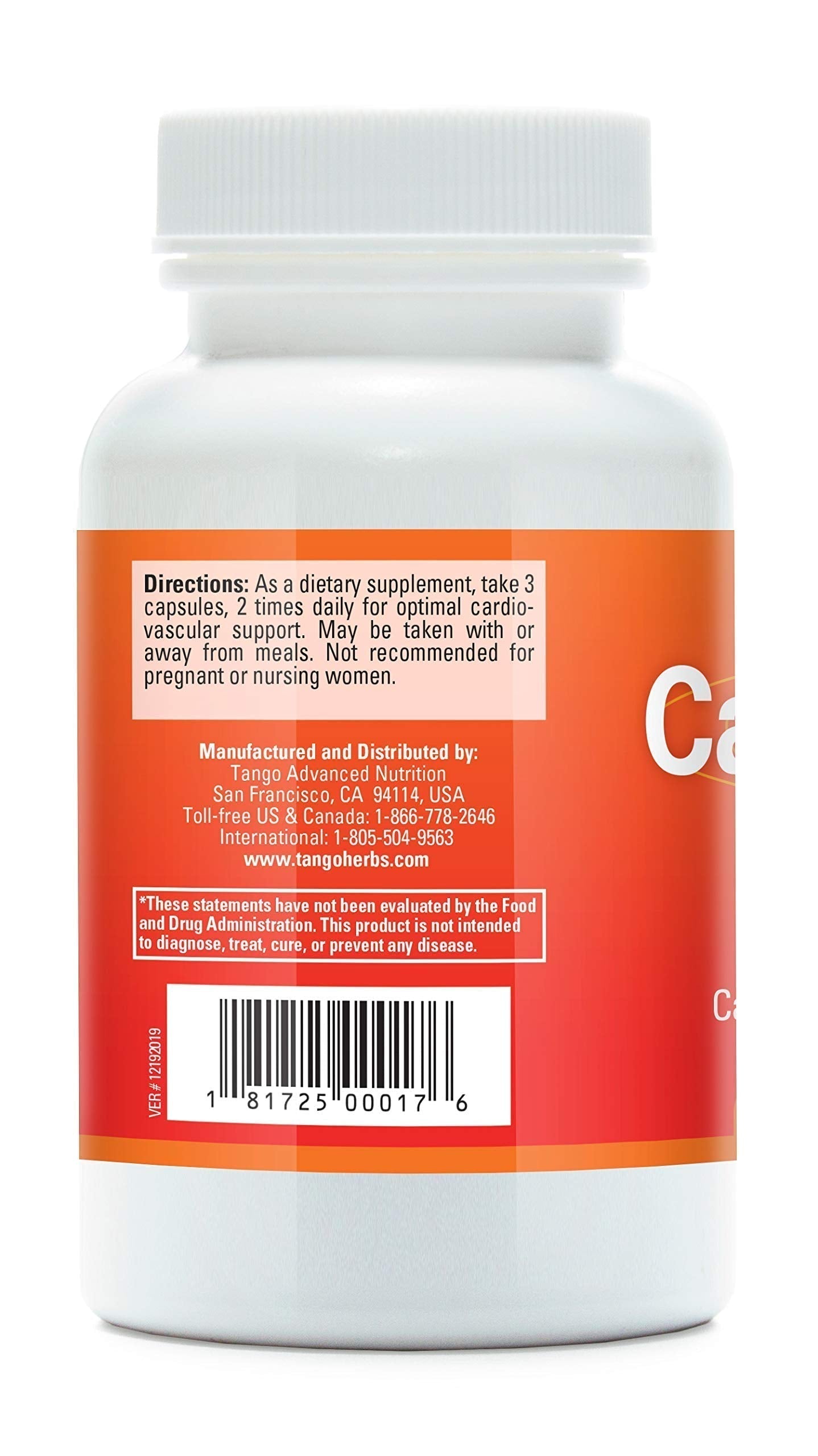 CardioPhase Natural Heart Support Supplement for Healthy Circulation and Cardiovascular Performance (180 Vegetarian Capsules) Tango uk supplements
