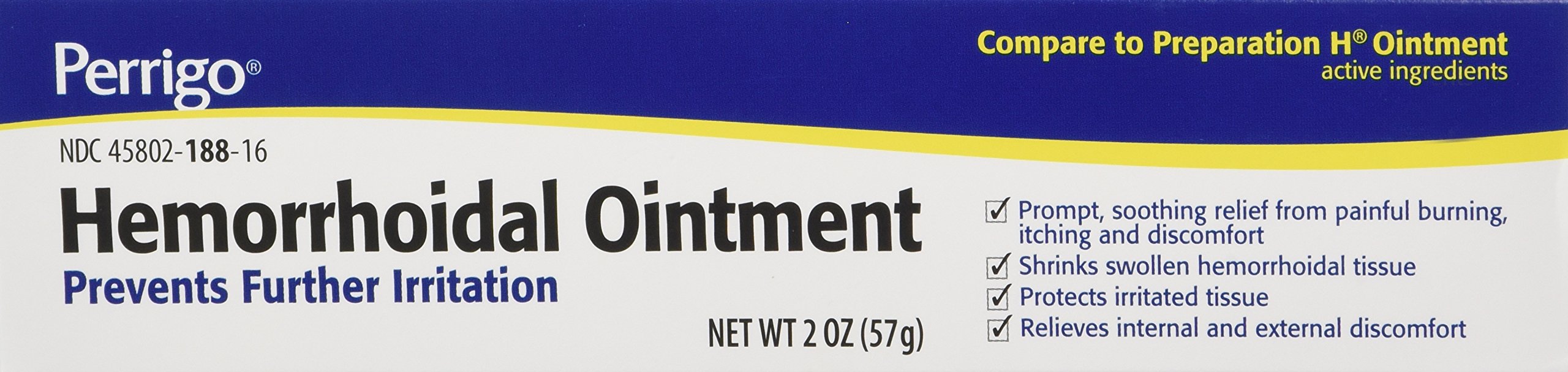 Hemorrhoidal Pain Relief Ointment Generic for Preparation H 2 oz (57g) Per Tube, 2 Ounce (Pack of 3) PERRIGO PHARMACEUTICALS Company uk supplements