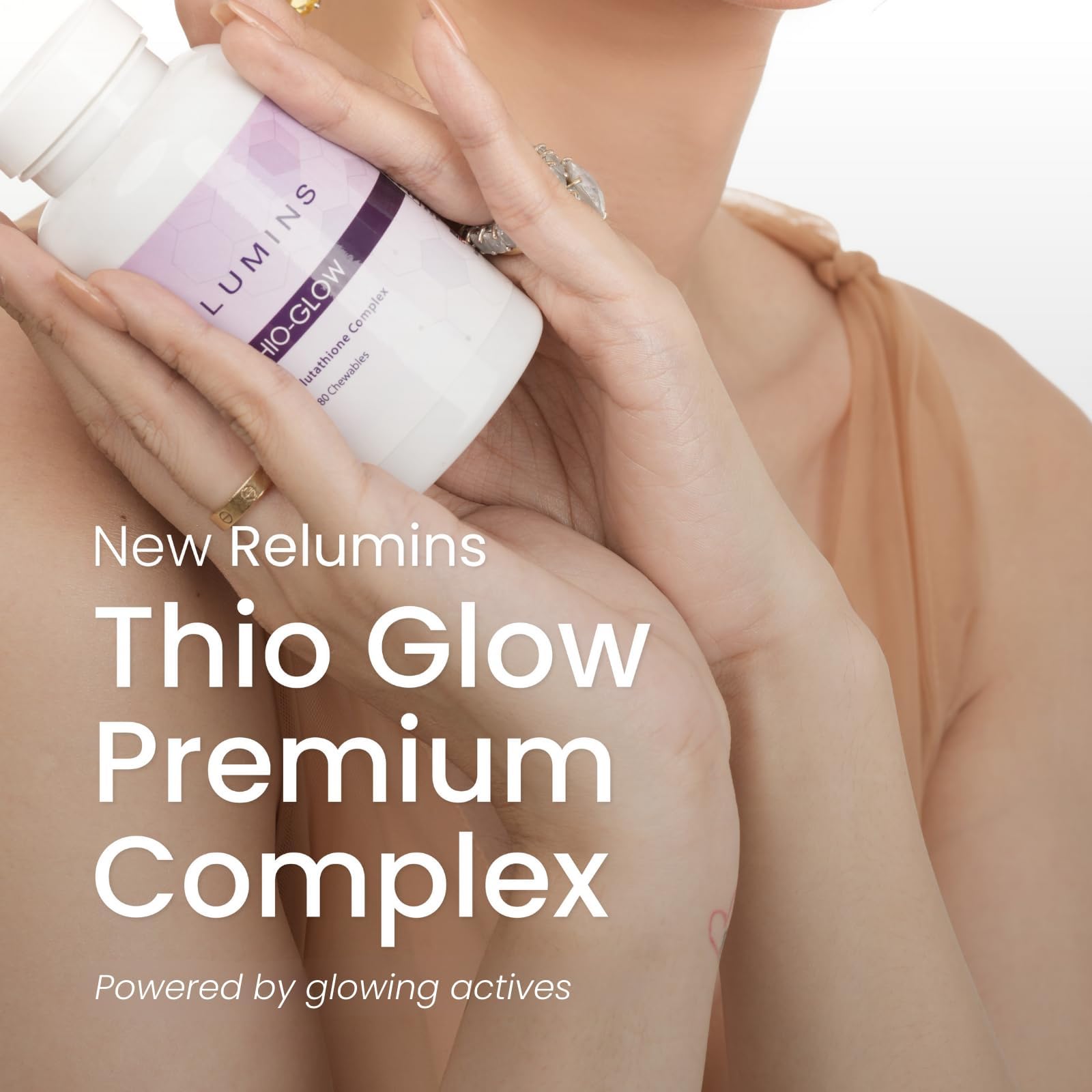 Relumins Thio-Glow Chewable Sublingual Glutathione Complex with Biotin, VIT C & E, Plus Grapeseed Polyphenols – 330mg Gluta Per Serving – 4X Effective, Ultimate Wellness Gift for Moms x 3 Bots Relumins uk supplements