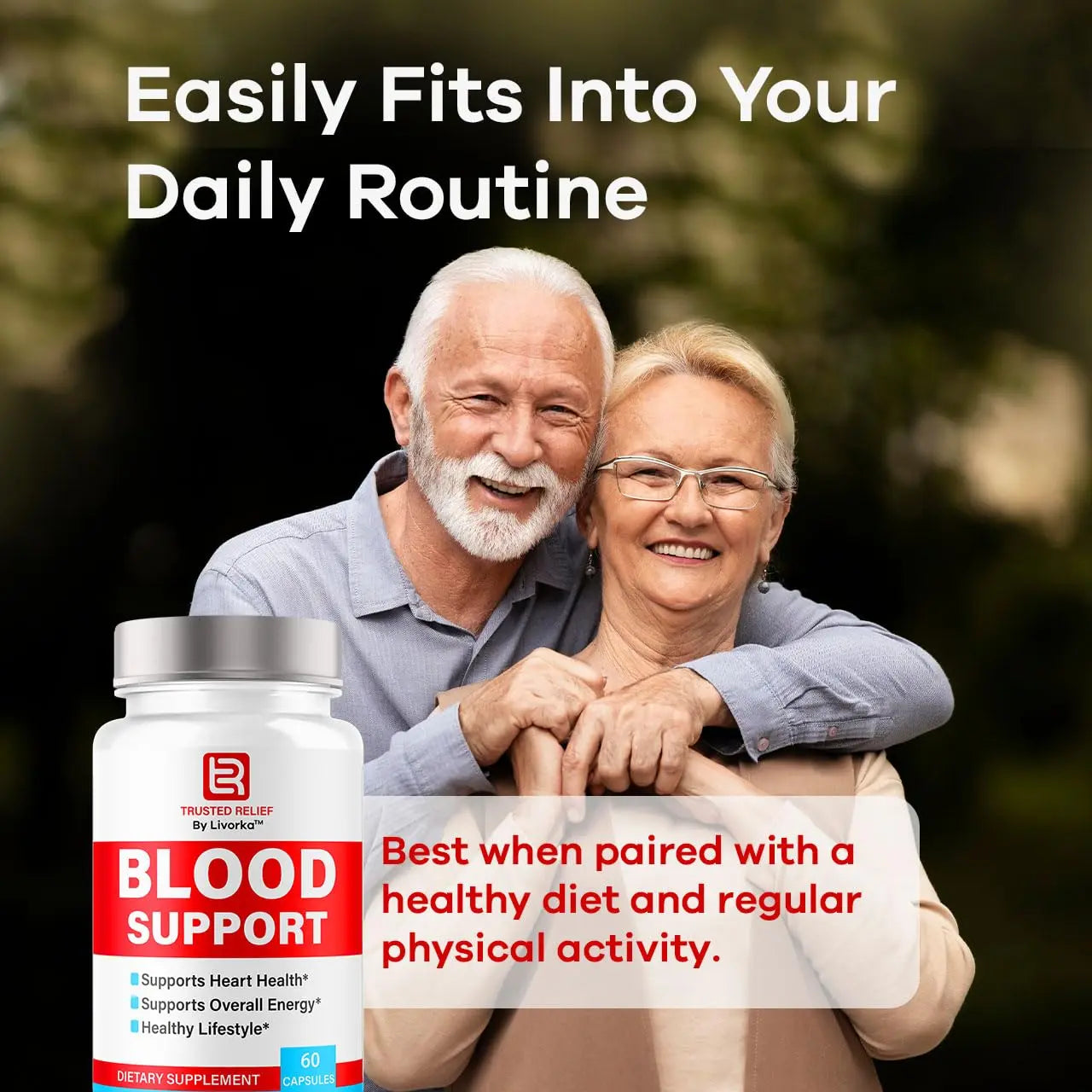 Trusted Relief Blood Support Capsules - Official TrustedRelief Blood Support Vitamin Pills, Natural Trusted Relief Advanced Premium Formula Wellness & Overal Health, 60 Capsules for 1 Month LIVORKA uk supplements