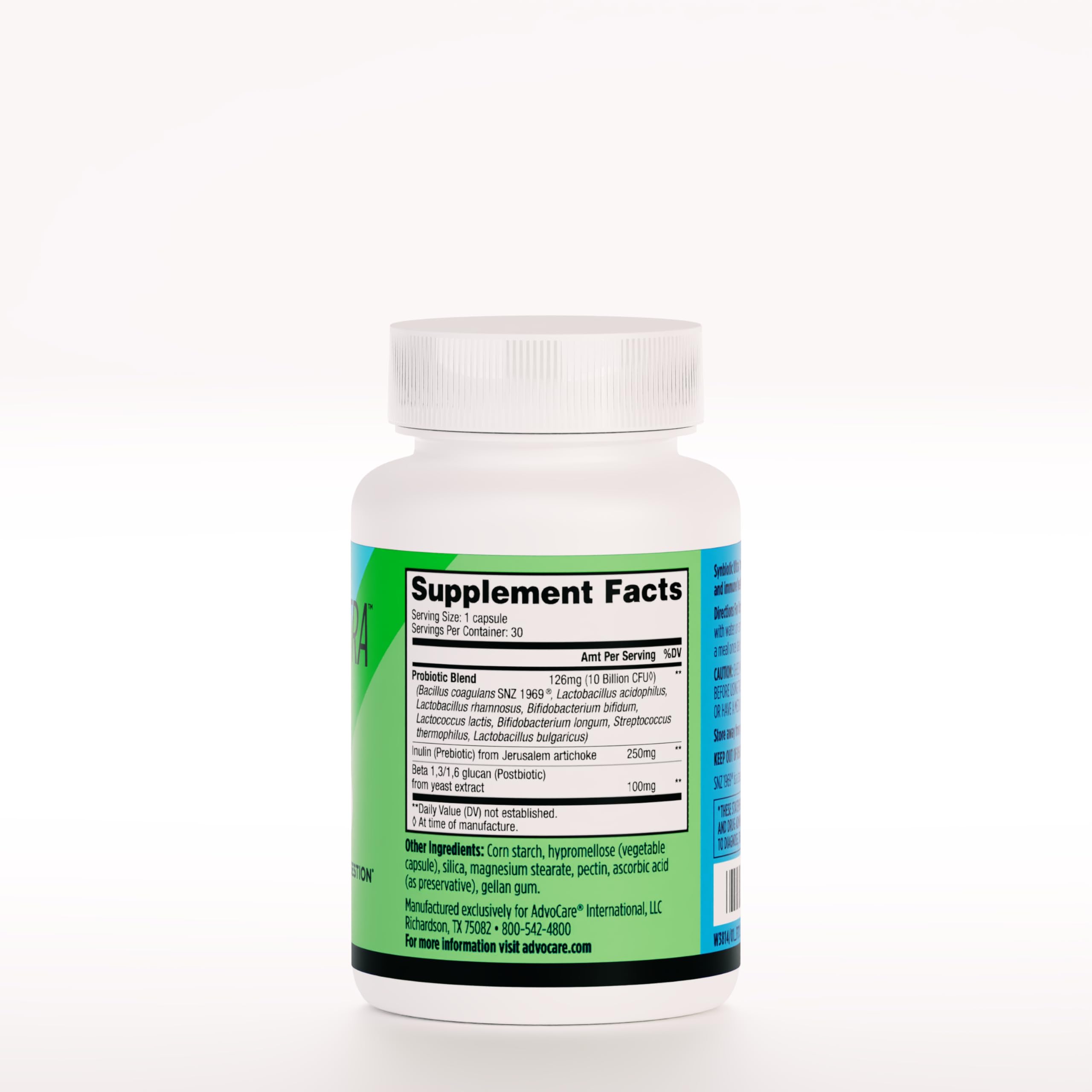 AdvoCare Synbiotic Ultra - Digestive & Gut Health Supplement - Offers Immune Support* - Includes Prebiotics, Probiotics & Postbiotics - 30 Capsules AdvoCare uk supplements