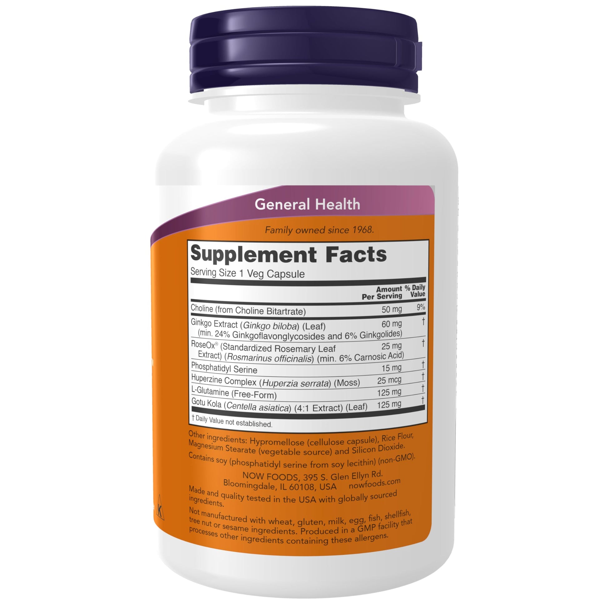 NOW Foods Supplements, Brain Elevate™, Featuring Ginkgo Biloba, RoseOx® and Phosphatidyl Serine, 120 Veg Capsules NOW Foods uk supplements