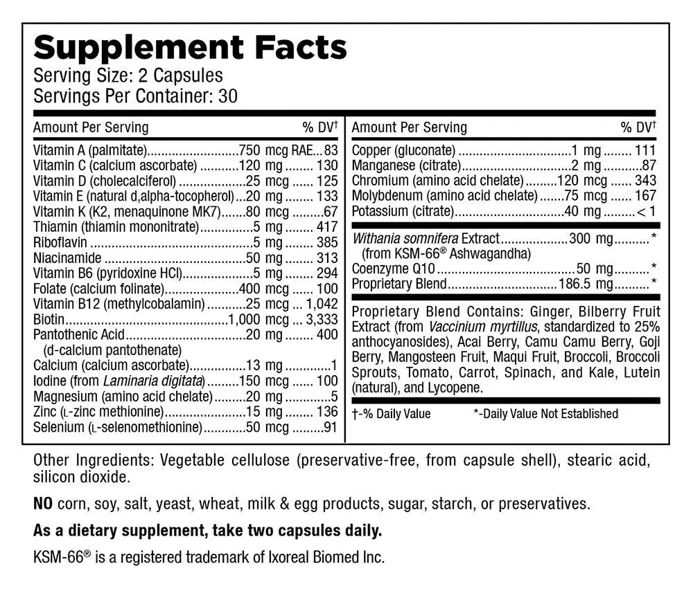 Mt. Angel Vitamins - Daily Womens Multivitamin - Adult Formula with Iron, Calcium, KSM-66 Ashwaganda, and a Potent Proprietary Herbal Blend Mt. Angel Vitamins uk supplements