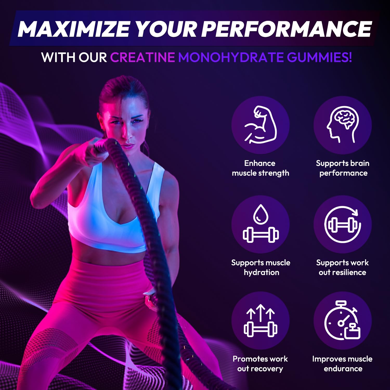 AEQNJV Creatine Gummies Monohydrate Complex for Men & Women, 9000MG Creatine Pre-Workout Supplement Enhance Muscle Strength Recovery Cognitive Health & Memory, 120 Gummies Sugar Free Vegan Non-GMO AEQNJV uk supplements