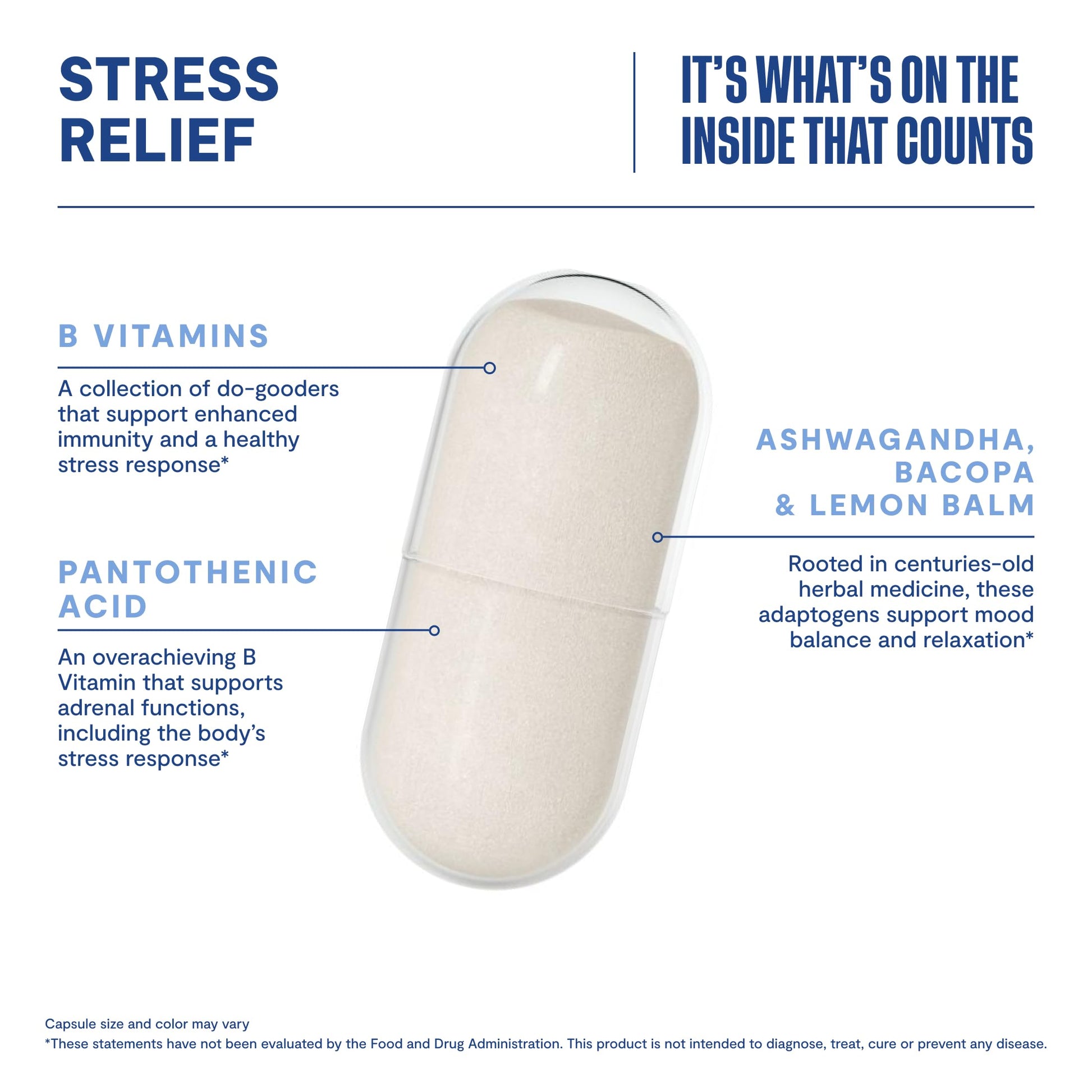 Habit Stress Relief Supplement (60 Capsules) - New Look, Supports Relaxation & Mood Balance, Vitamin B, Adaptogens, Lemon Balm, Calming, Vegan, Non-GMO (1 Pack) H' Habit uk supplements