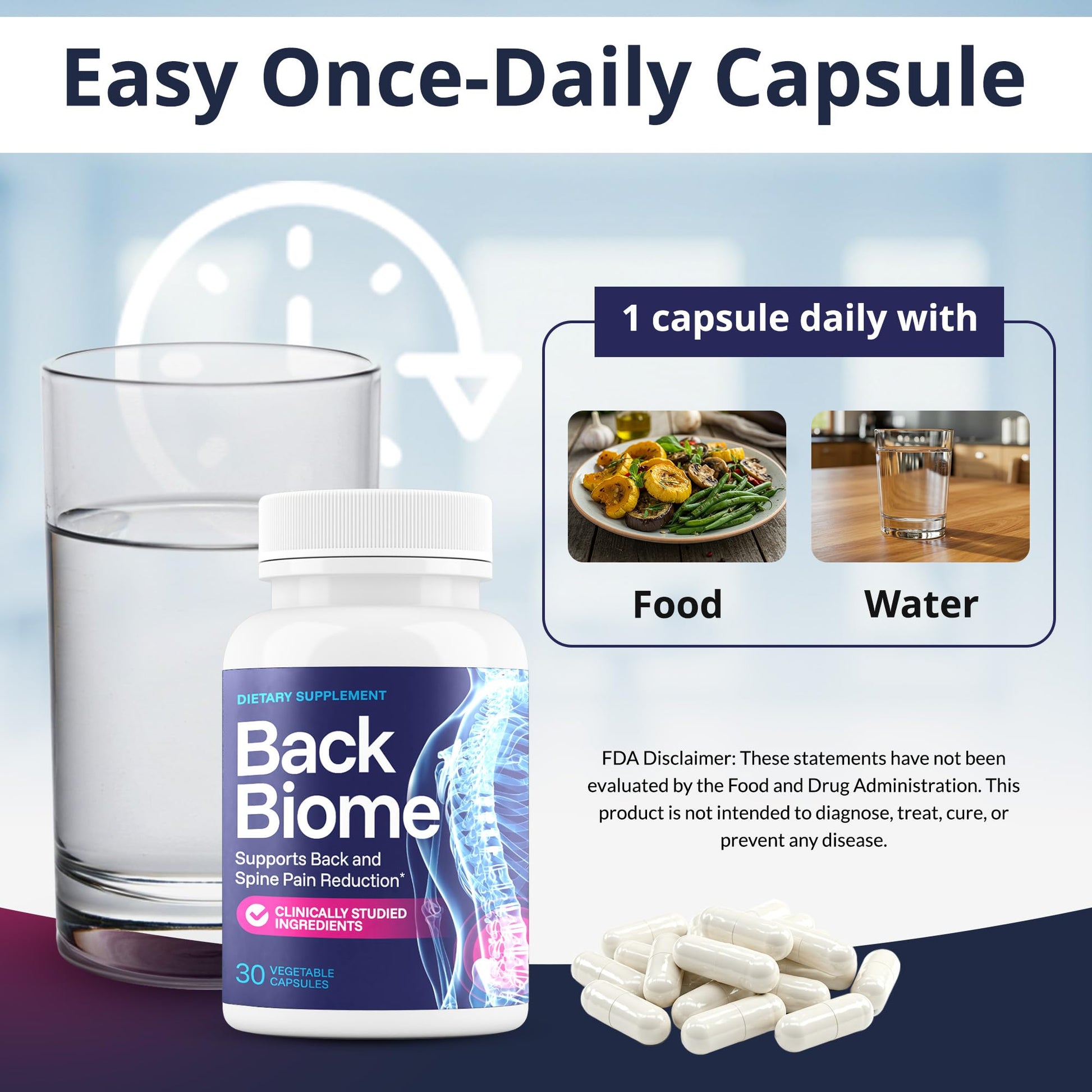 BackBiome – Advanced 7-Strain Probiotic Formula for Gut & Back Health – Supports Digestive Balance, Promotes Spinal Comfort – Non-GMO, Vegan, 30 Capsules BackBiome uk supplements