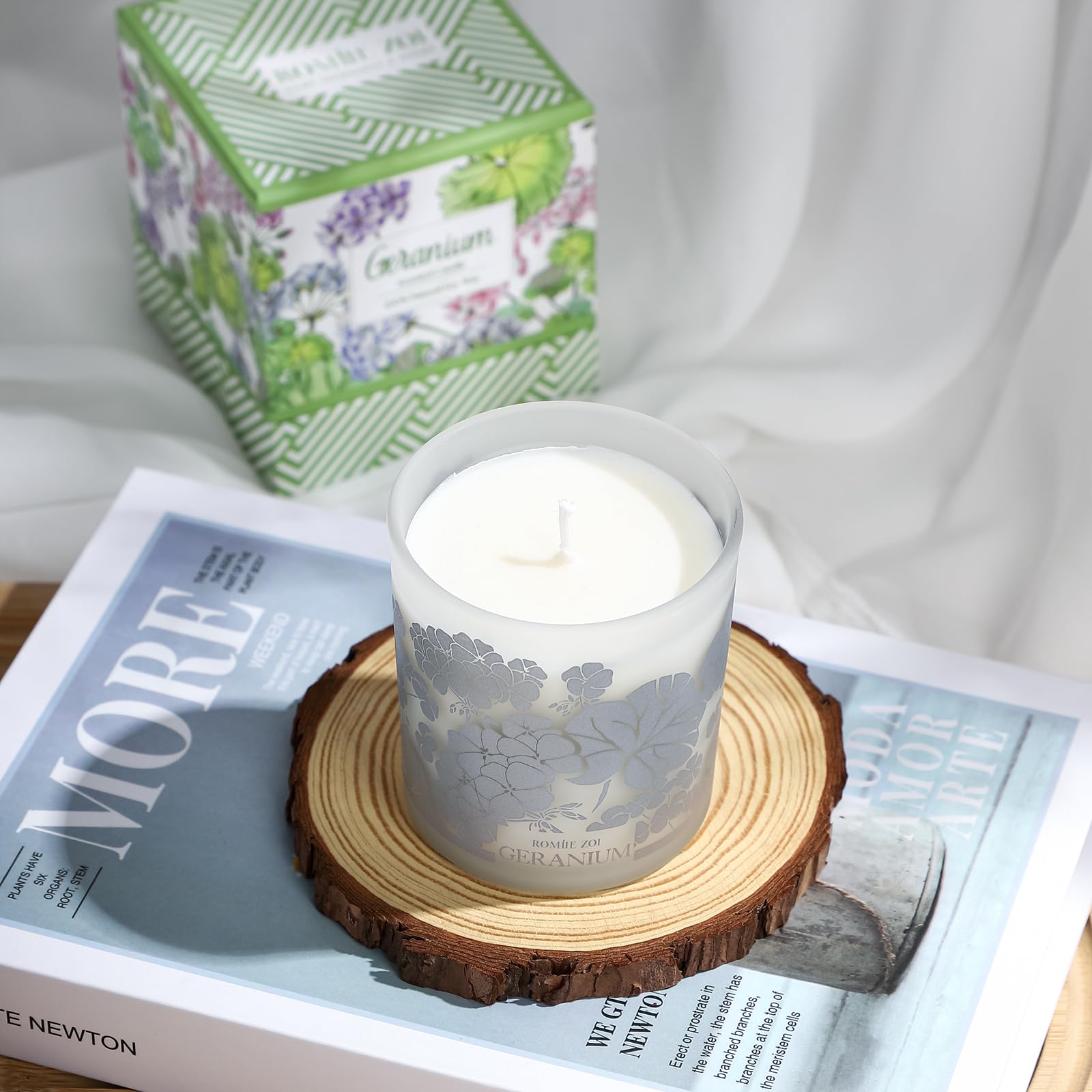 ROMIIE ZOI Scented Candle - Geranium - 6oz Aromatherapy Soy Wax Jar Candle for Home, Gifts for Women ROMIIE ZOI uk supplements