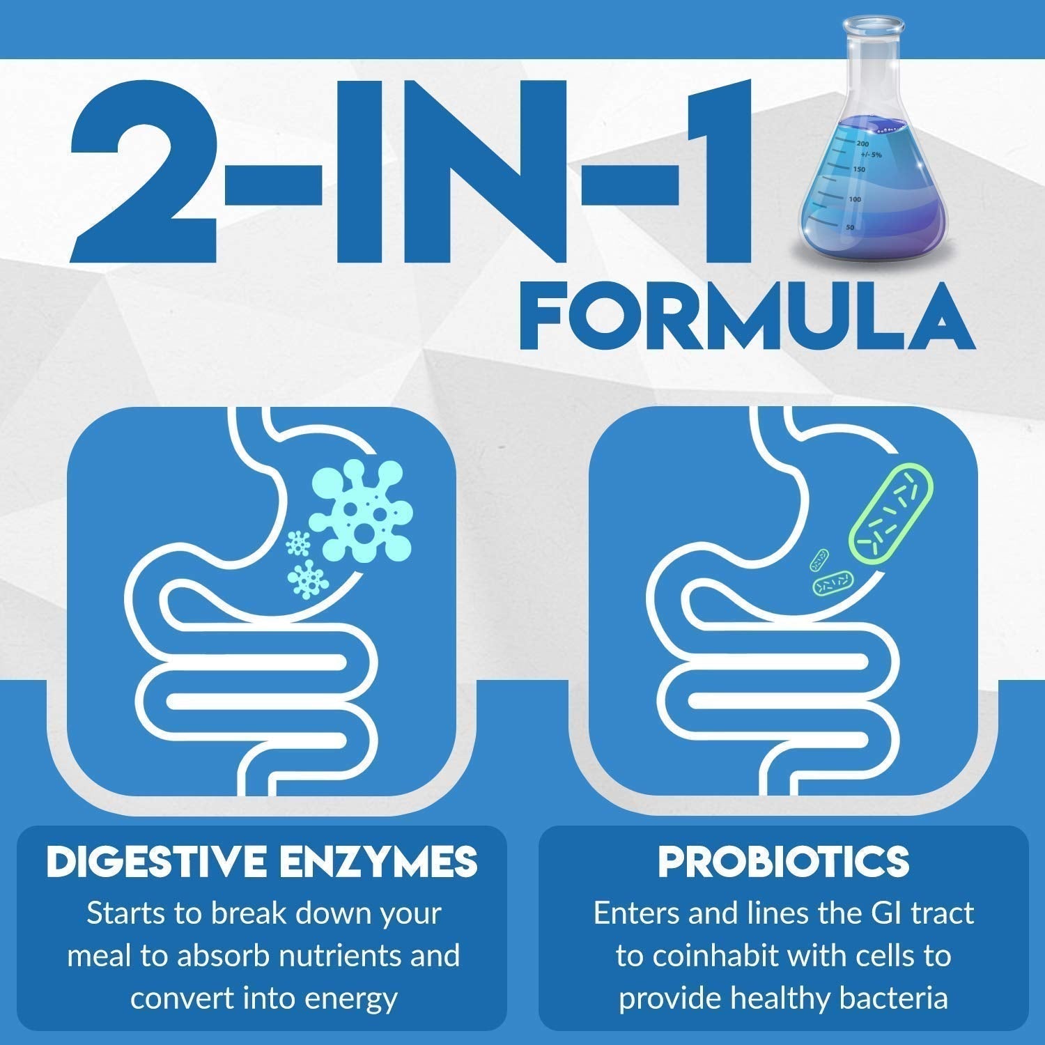 Instant Digest Complete 2-in-1 Probiotic Digestive Enzymes, 60 Capsules Instant Brands uk supplements