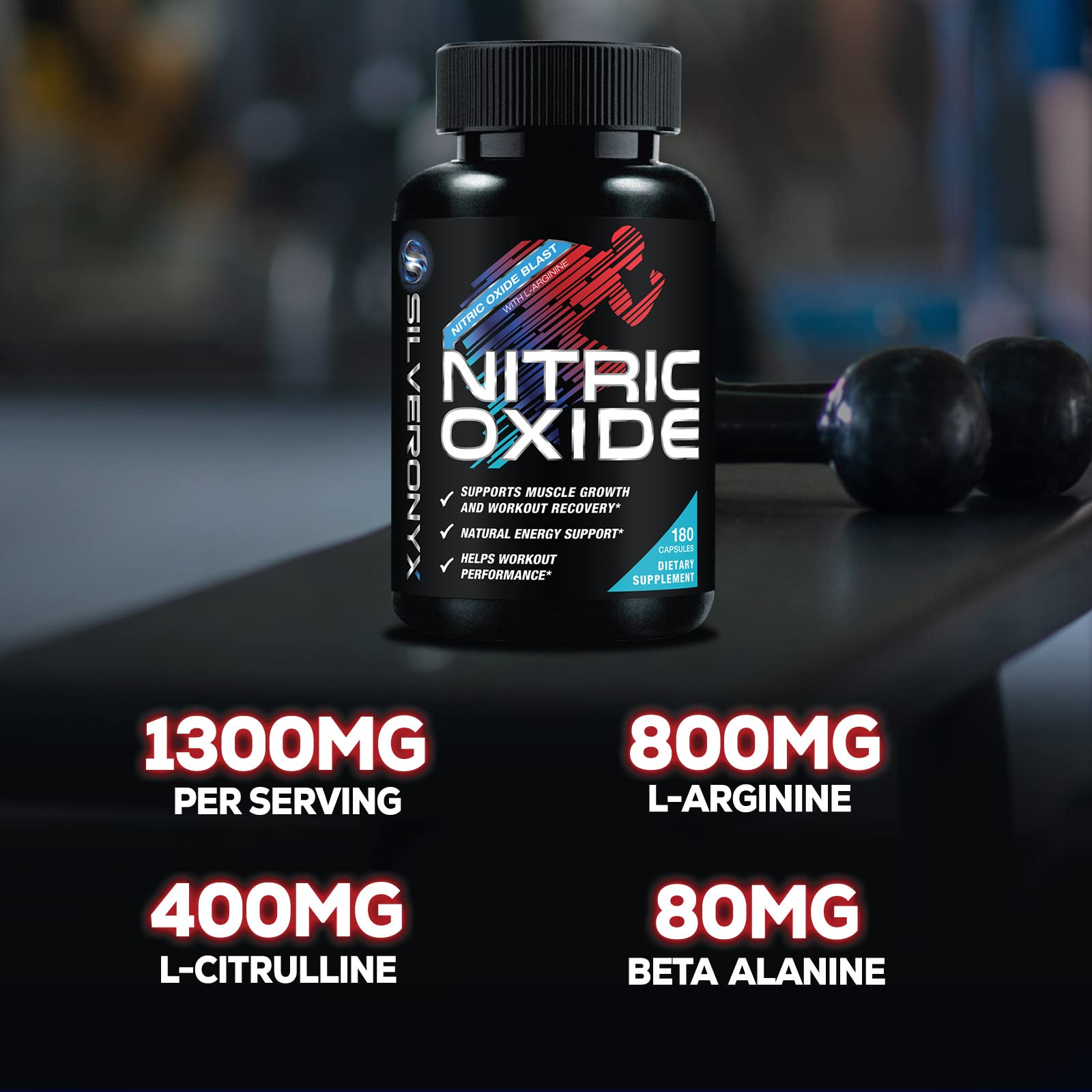 Extra Strength Nitric Oxide Supplement L Arginine 3X Strength - Citrulline Malate, AAKG SILVERONYX uk supplements
