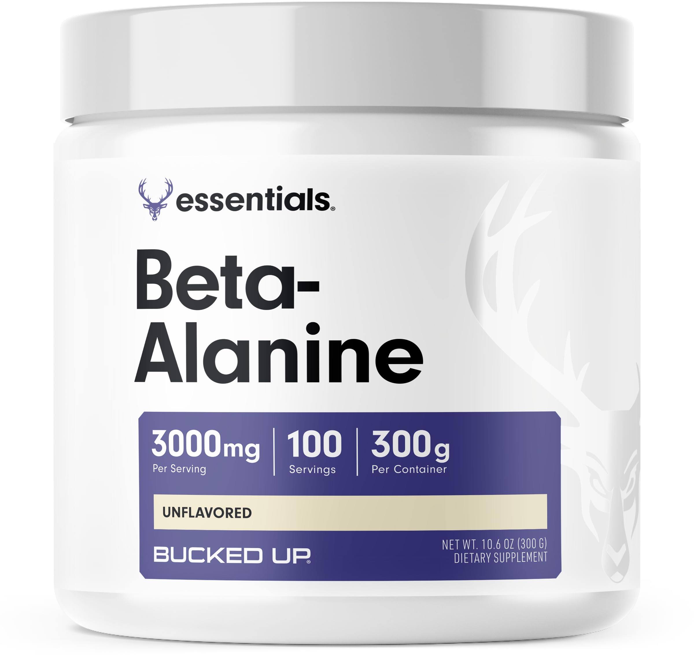 Bucked Up Beta Alanine 300mg Powder, Non-GMO, Gluten-Free, Unflavored (100 Servings) Bucked Up uk supplements