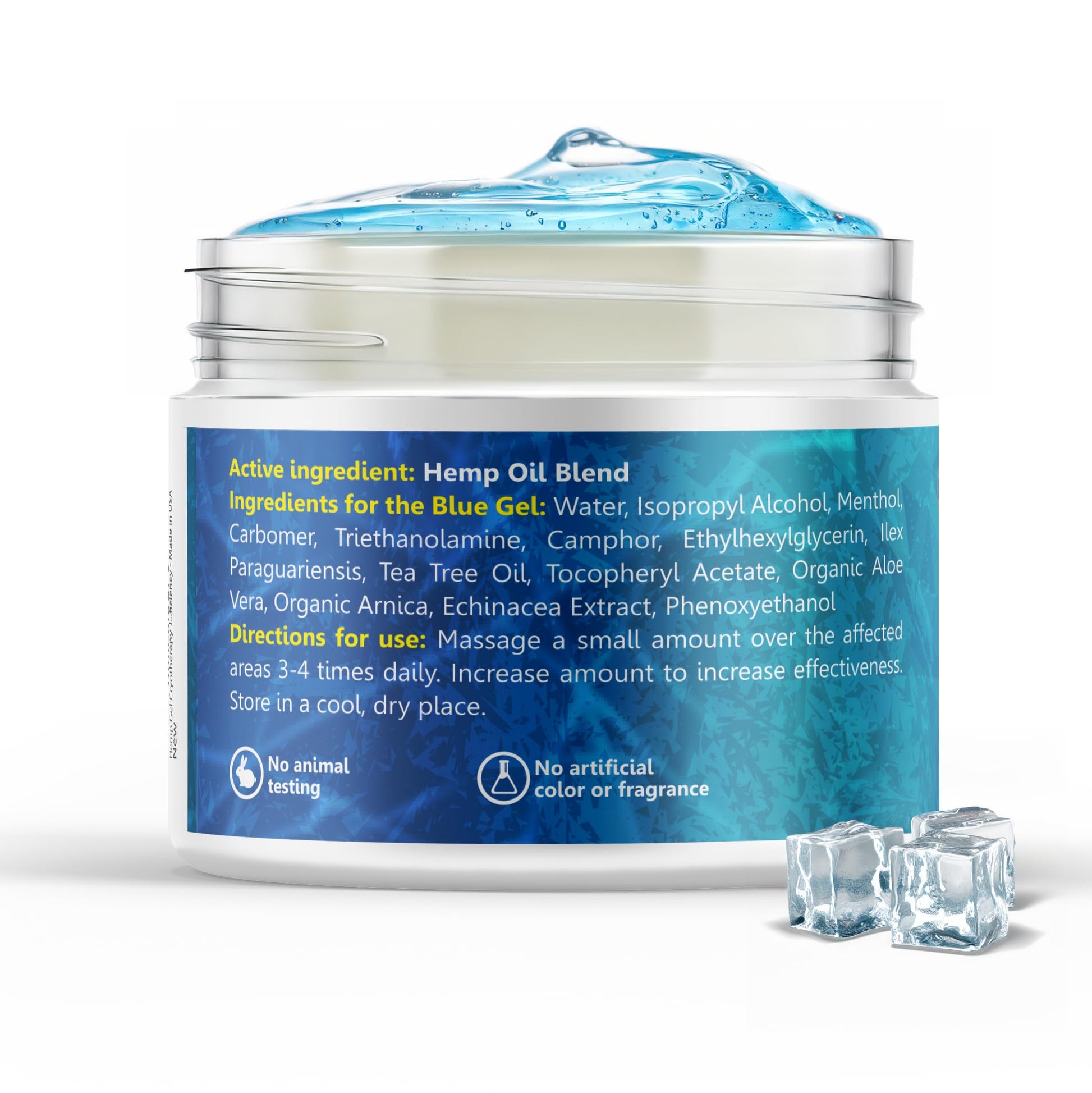 WELLUTION Cryotherapy Hemp Gel – Gentle Cooling Sensation with Menthol & Arnica – Non-Greasy, Quick-Absorbing Formula – Lightweight Gel for Comfort & Refreshing Feel – 4oz WELLUTION uk supplements