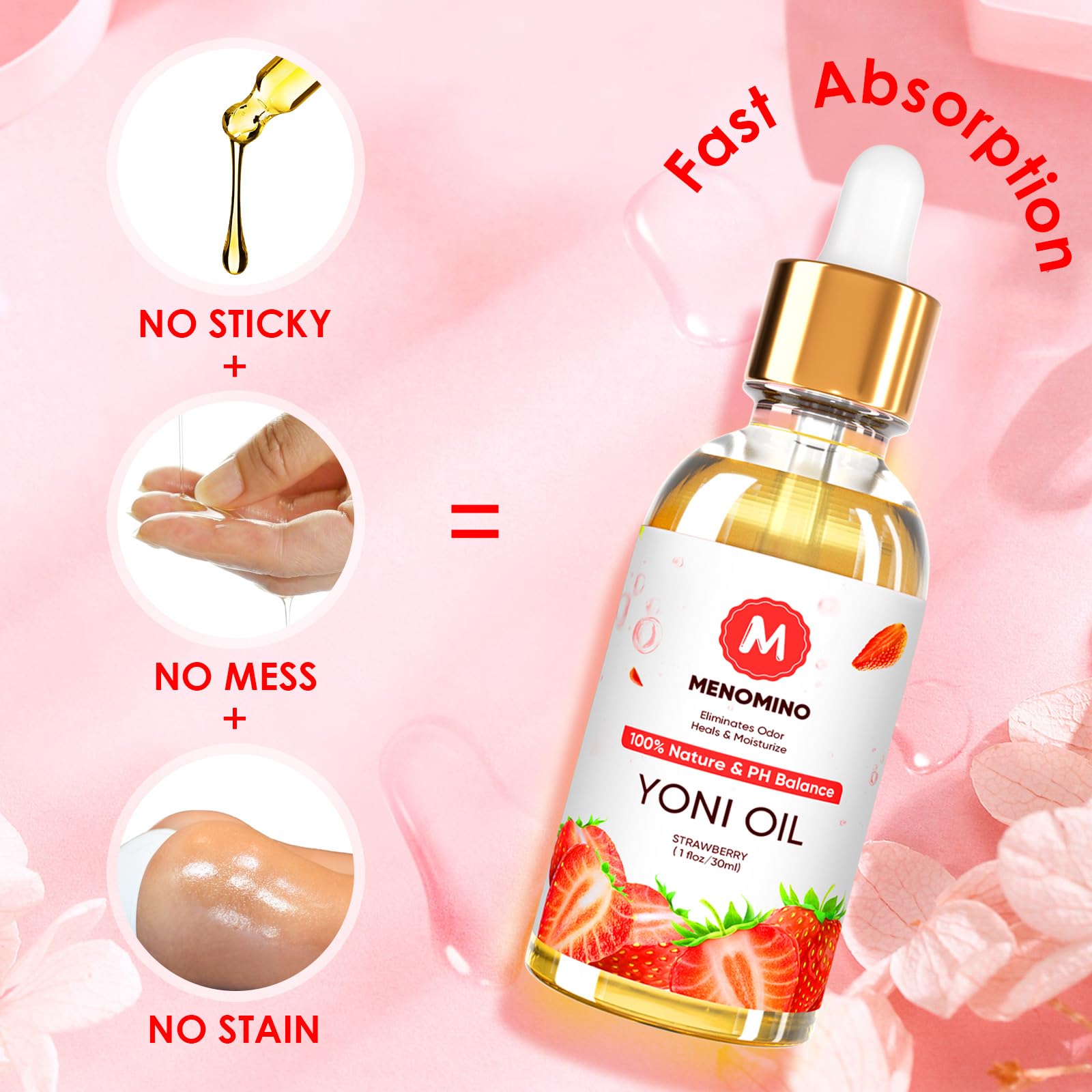 2 Pack Yoni Oil Feminine Oil for Women pH Balance - Feminine Deodorant - Vaginal Moisturizer - Eliminates Odor MENOMINO uk supplements