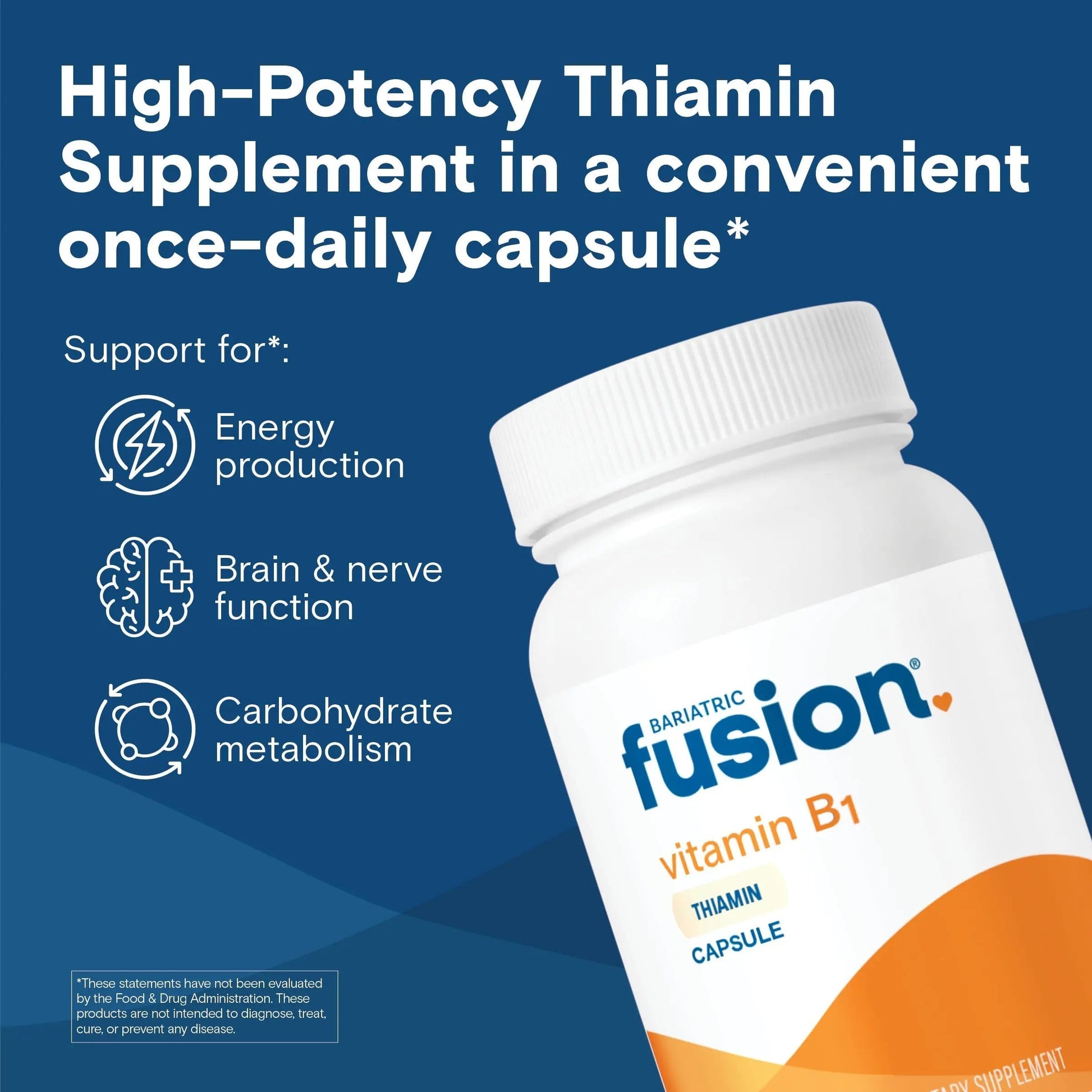 Bariatric Fusion Vitamin B1(Thiamine) for Bariatric Surgery Patients Including Gastric Bypass & Sleeve Gastrectomy, Easy to Swallow Capsule, 90 Count Bariatric Fusion uk supplements