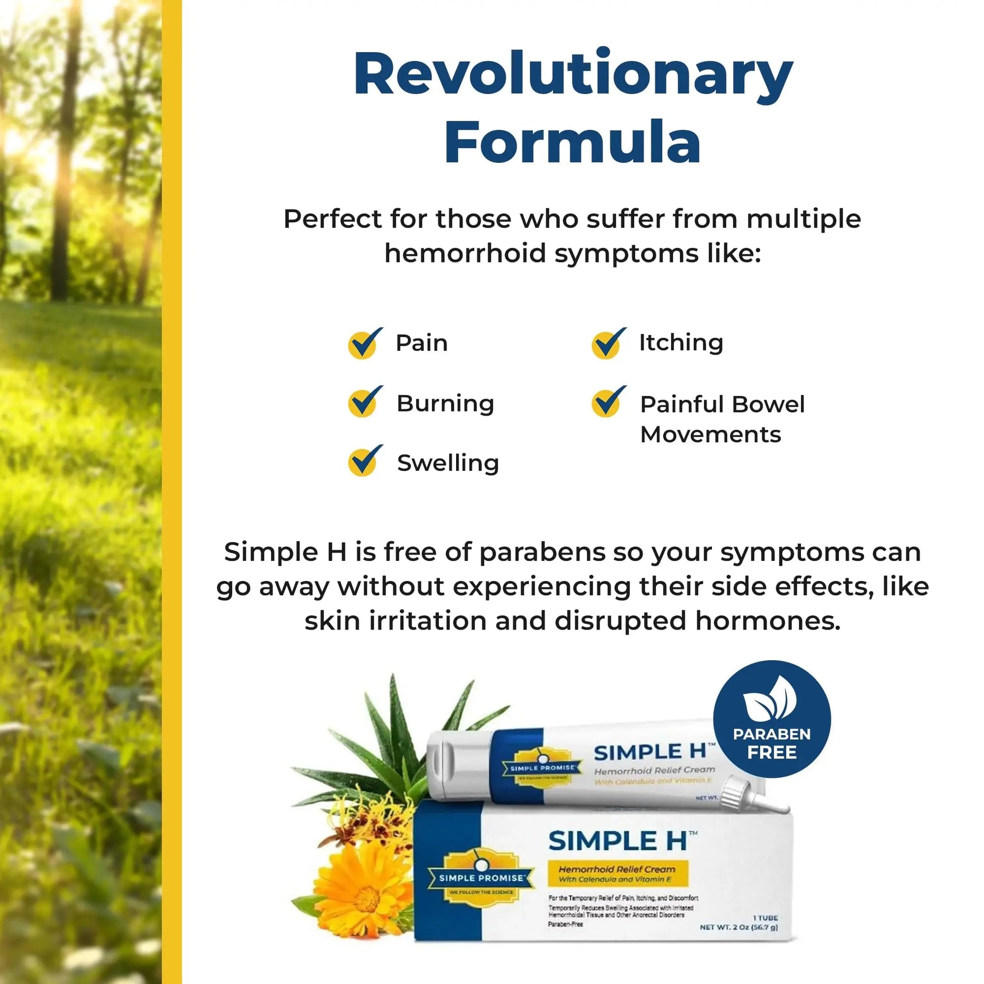 Simple Promise – Simple H Hemorrhoid Cream – Gentle Fast-Absorbing Formula with 28 Potent Ingredients & Enhanced Delivery System – Paraben-Free, Promotes Comfort & Relief, 2 oz Simple Promise uk supplements