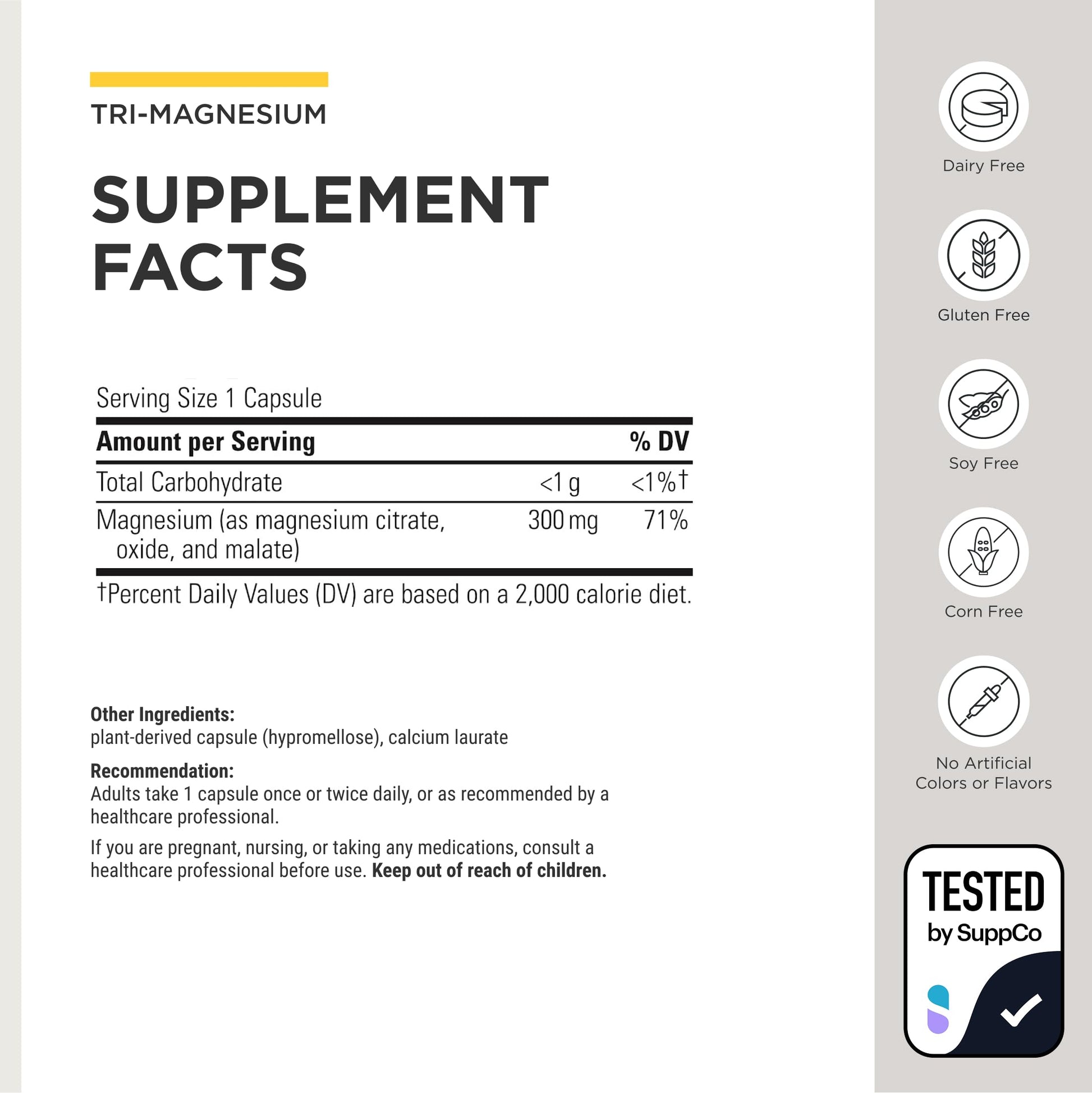 Integrative Therapeutics Tri-Magnesium - Supports Cellular Energy & Energy Metabolism* - Magnesium Supplement for Heart & Nerve Health Support* - Third-Party Tested - 90 Capsules (90 Servings) Integrative Therapeutics uk supplements