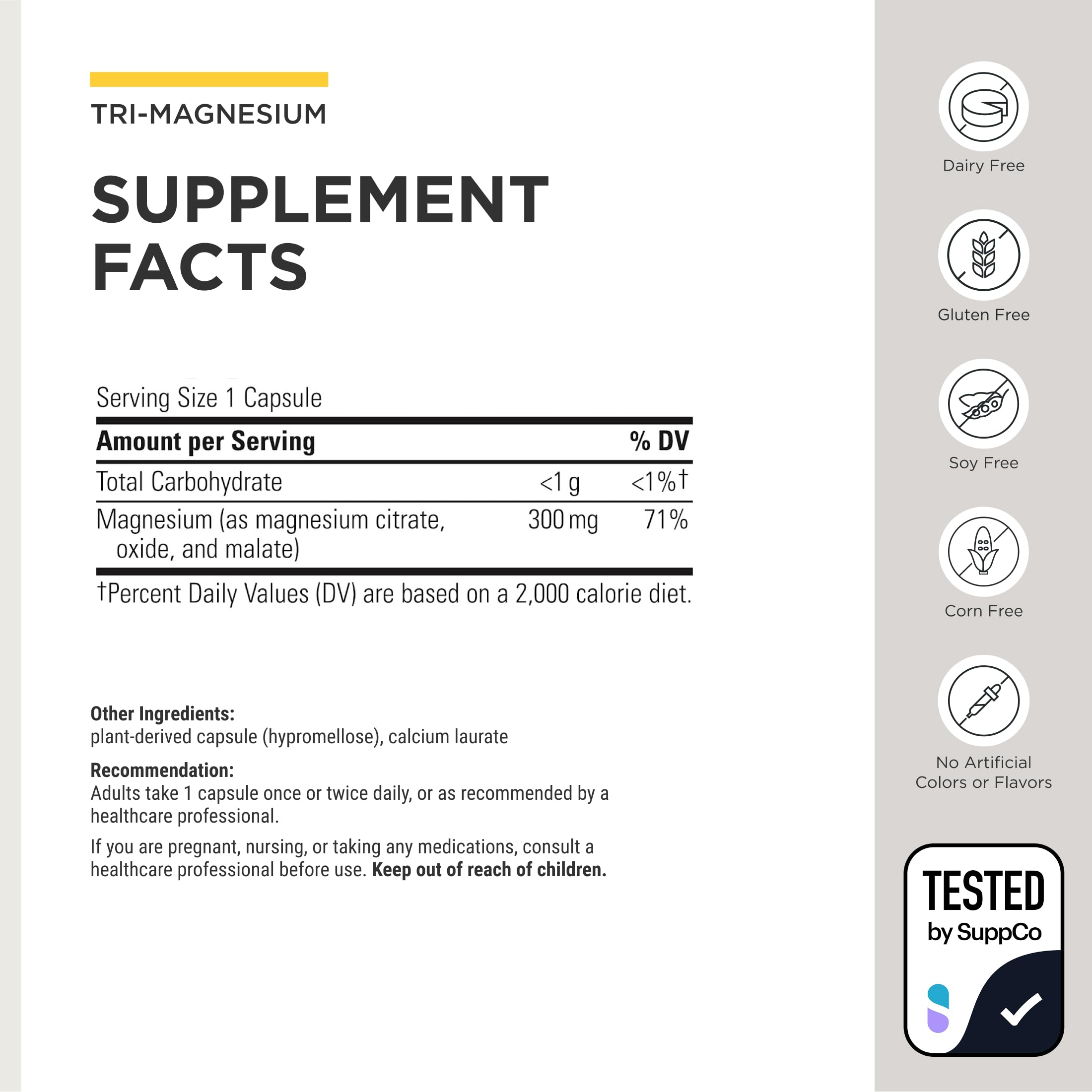 Integrative Therapeutics Tri-Magnesium - Supports Cellular Energy & Energy Metabolism* - Magnesium Supplement for Heart & Nerve Health Support* - Third-Party Tested - 90 Capsules (90 Servings) Integrative Therapeutics uk supplements