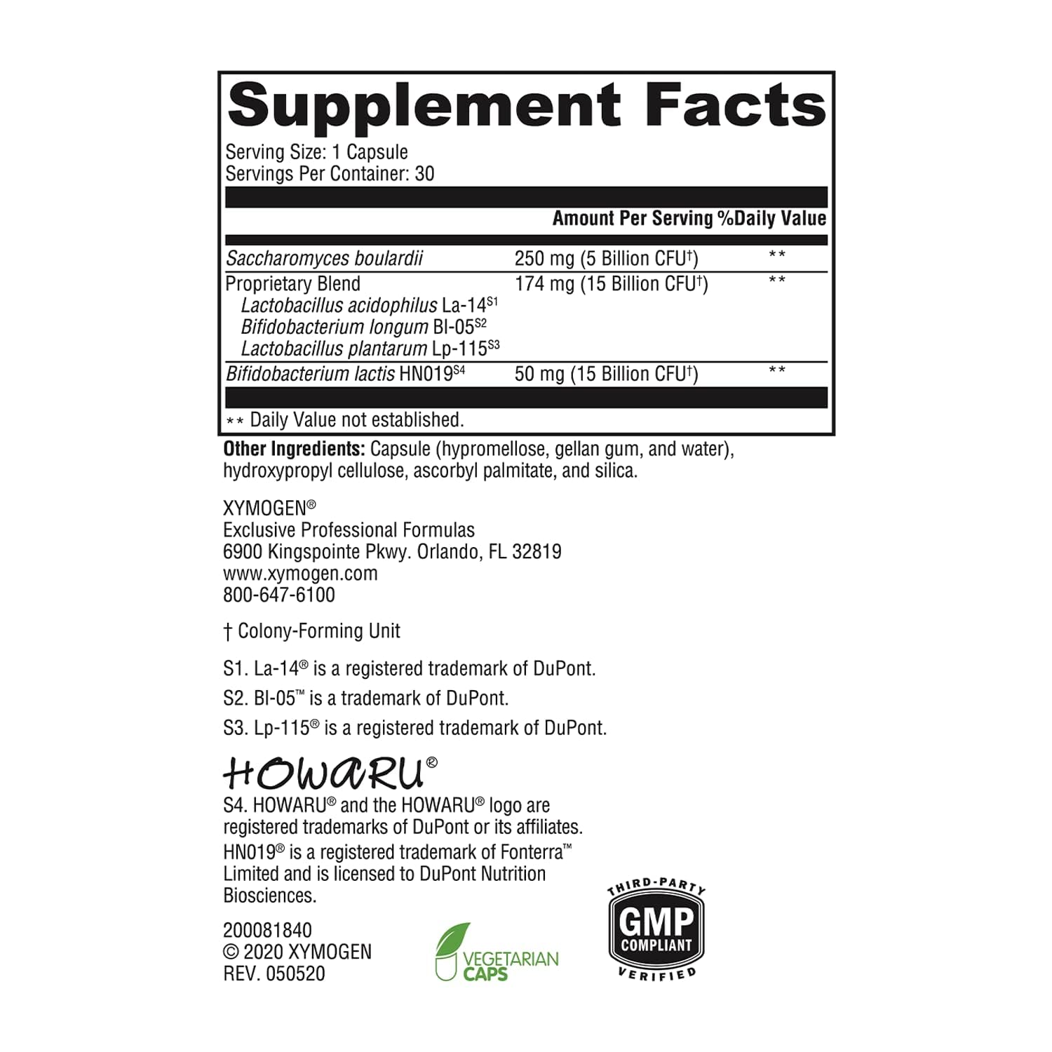 XYMOGEN ProbioMax Sb 35B - 35 Billion CFU Probiotic Supplement for Digestive Health Support* - Saccharomyces Boulardii - Vegetarian, Non-GMO & Gluten-Free - 30 Capsules XYMOGEN uk supplements