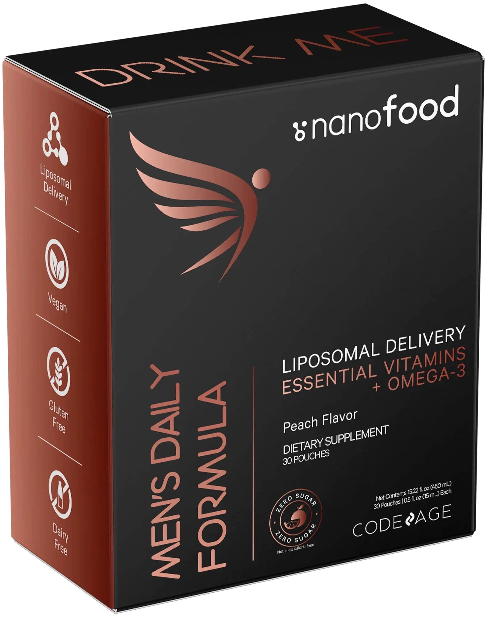 Codeage Daily Men Liquid Vitamins Supplement - Liposomal Multivitamin A, B, C, D, E, Biotin, Omega-3 & Omega-9 Codeage uk supplements