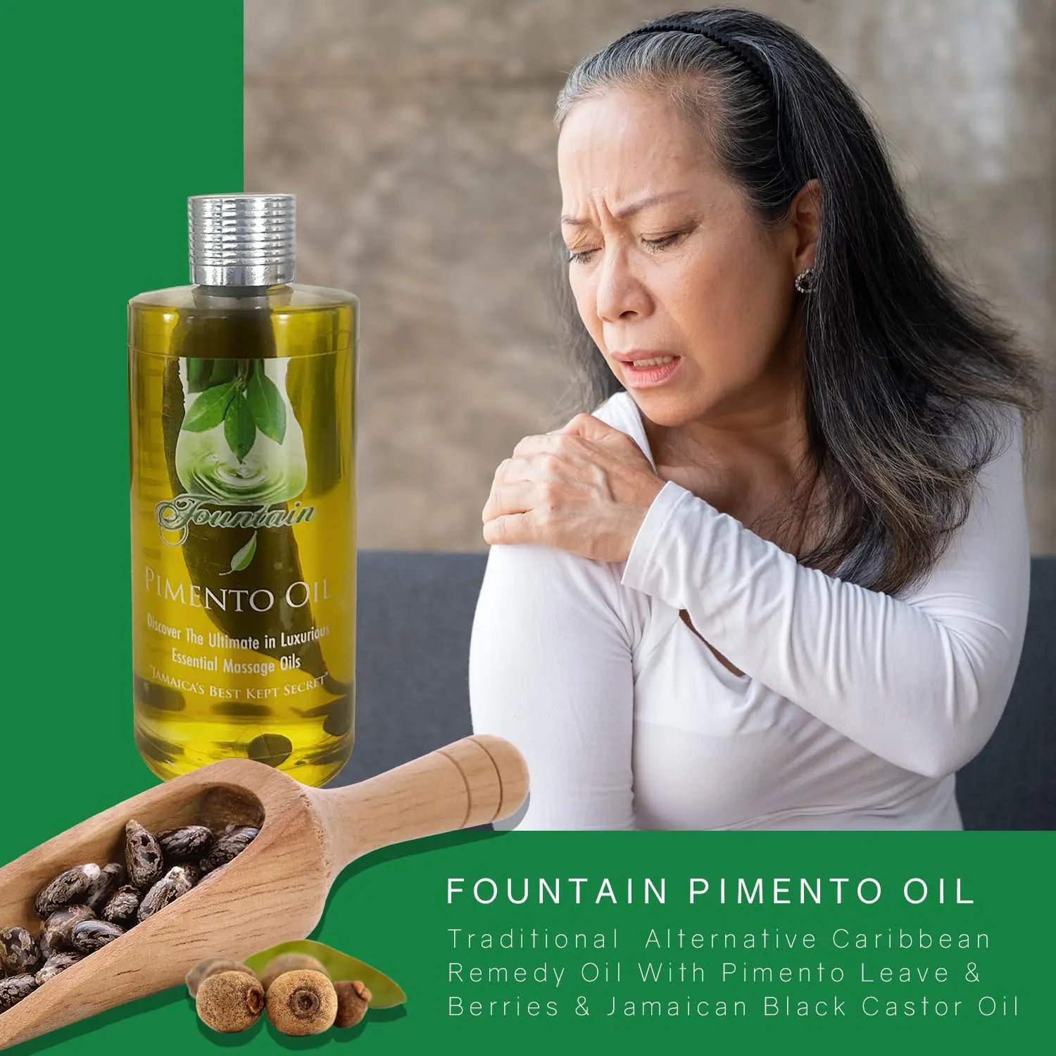 Fountain Pimento Oil 3.5oz for Natural Massage Therapy, Muscle Relief Oil Fountain uk supplements