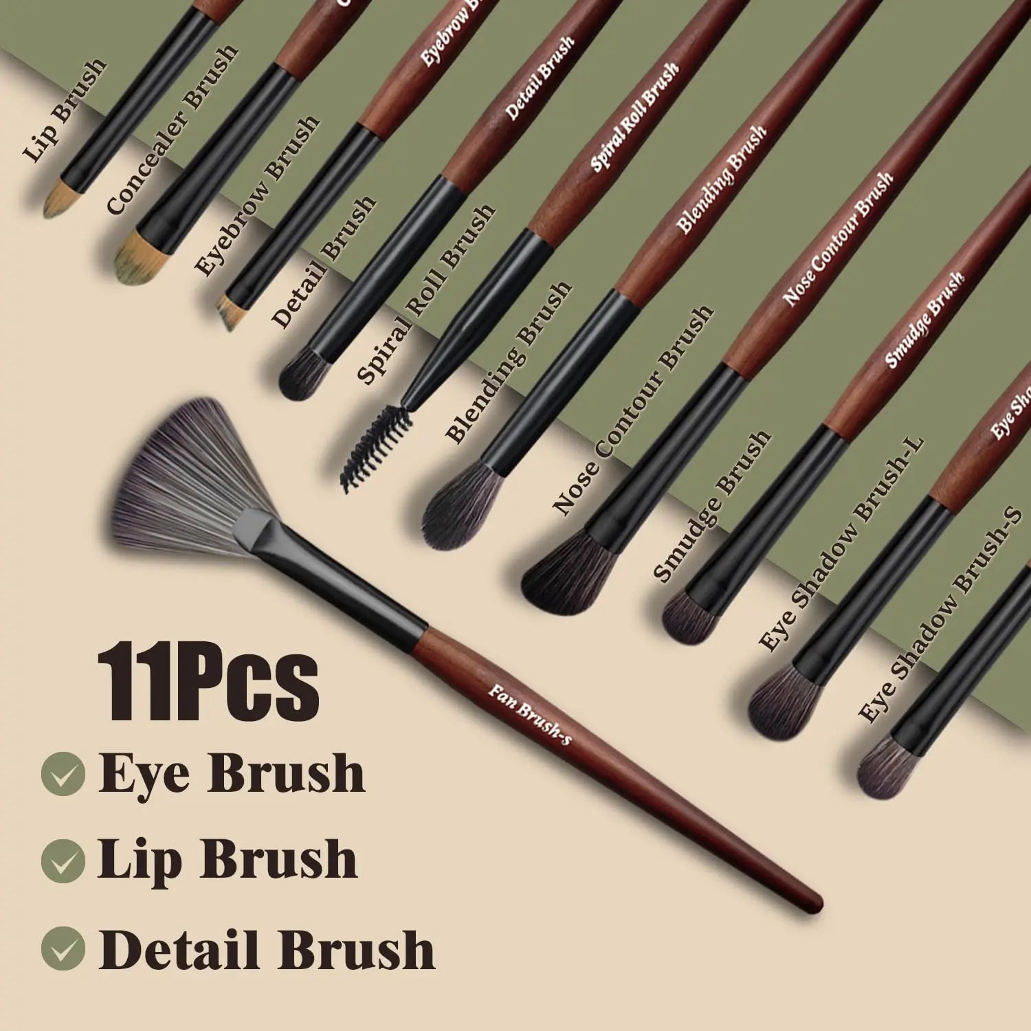 Makeup Brushes 16 Pcs Makeup Brush Set Professional, Wood Handle Travel Make Up Brushes Set with Case, Premium Cruelty-Free Synthetic Fiber Hair Makeup Brush Kit with Holder Zylsnice uk supplements