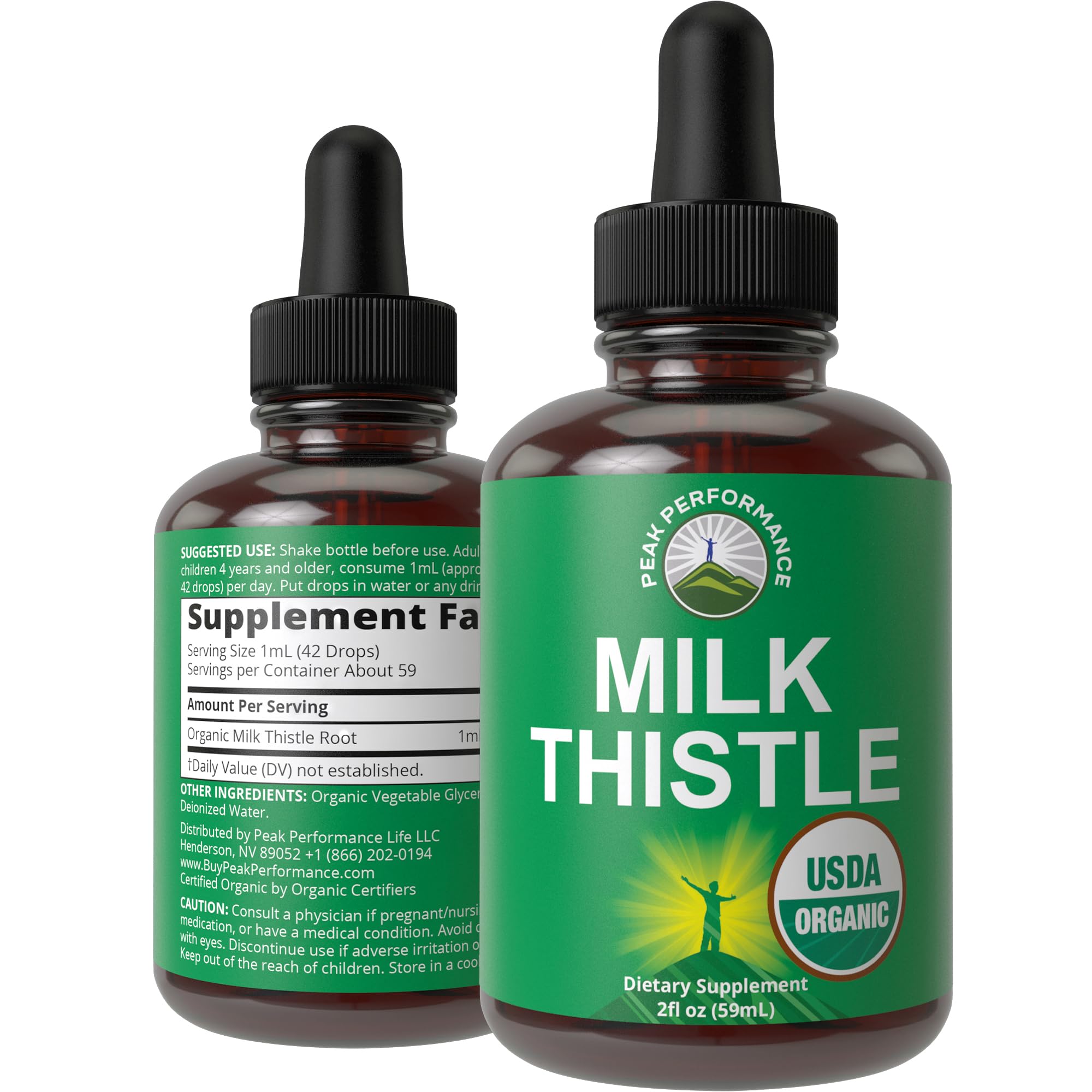 USDA Organic Milk Thistle Extract Vegan Liquid Drops. Liver Detox Herbal Supplement. Zero Sugar, Great for Digestion and A Cleanse. Pure Organic Milk Thistle Tincture Supplements for Women and Men Peak Performance uk supplements