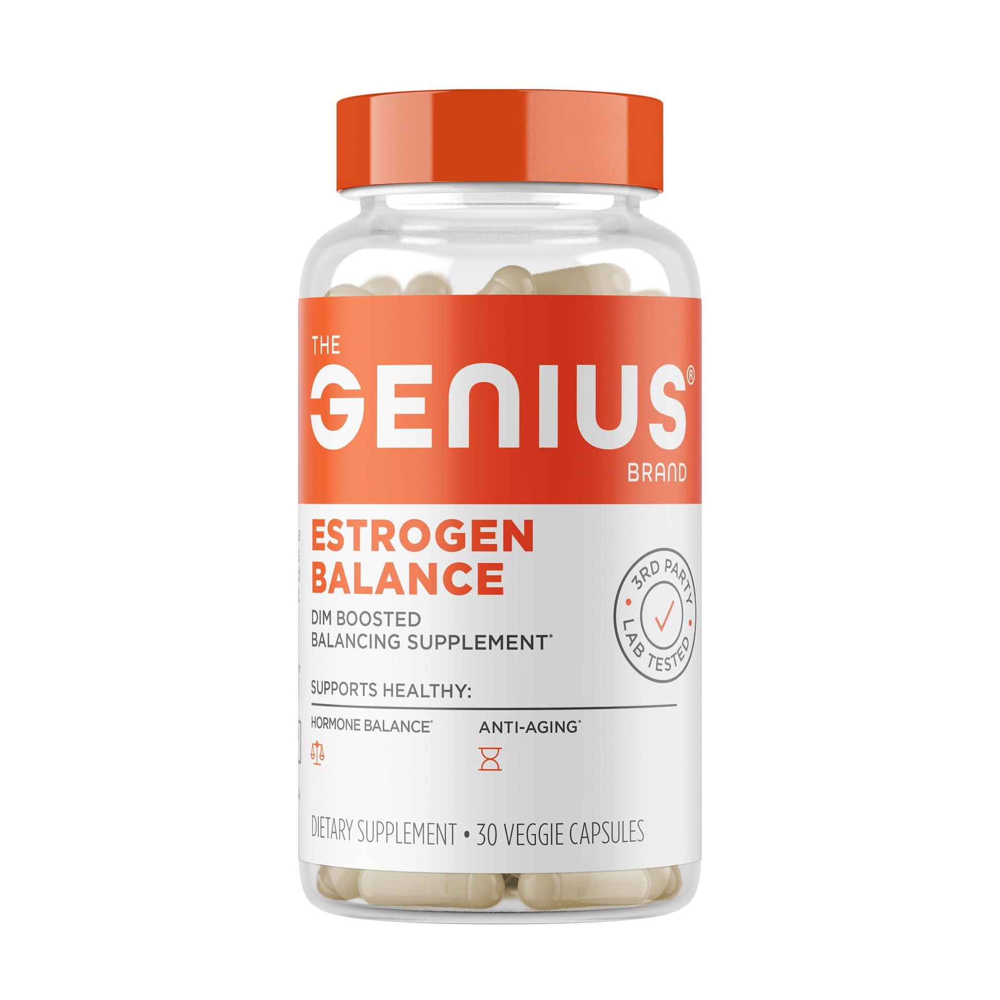 Genius Estrogen Balance, Dim Supplement - Blocker for Men & Women - Hormones, Hormonal Acne & Menopause - Aromatase Inhibitor with Grape Seed Extract & BioPerine - 30 Capsules The Genius Brand uk supplements