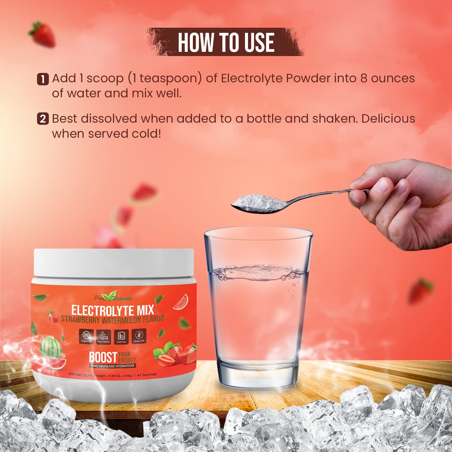 Electrolyte Powder - Refreshing Workout Recovery Electrolytes, Sugar Free, Gluten Free Pride Naturals, Inc uk supplements