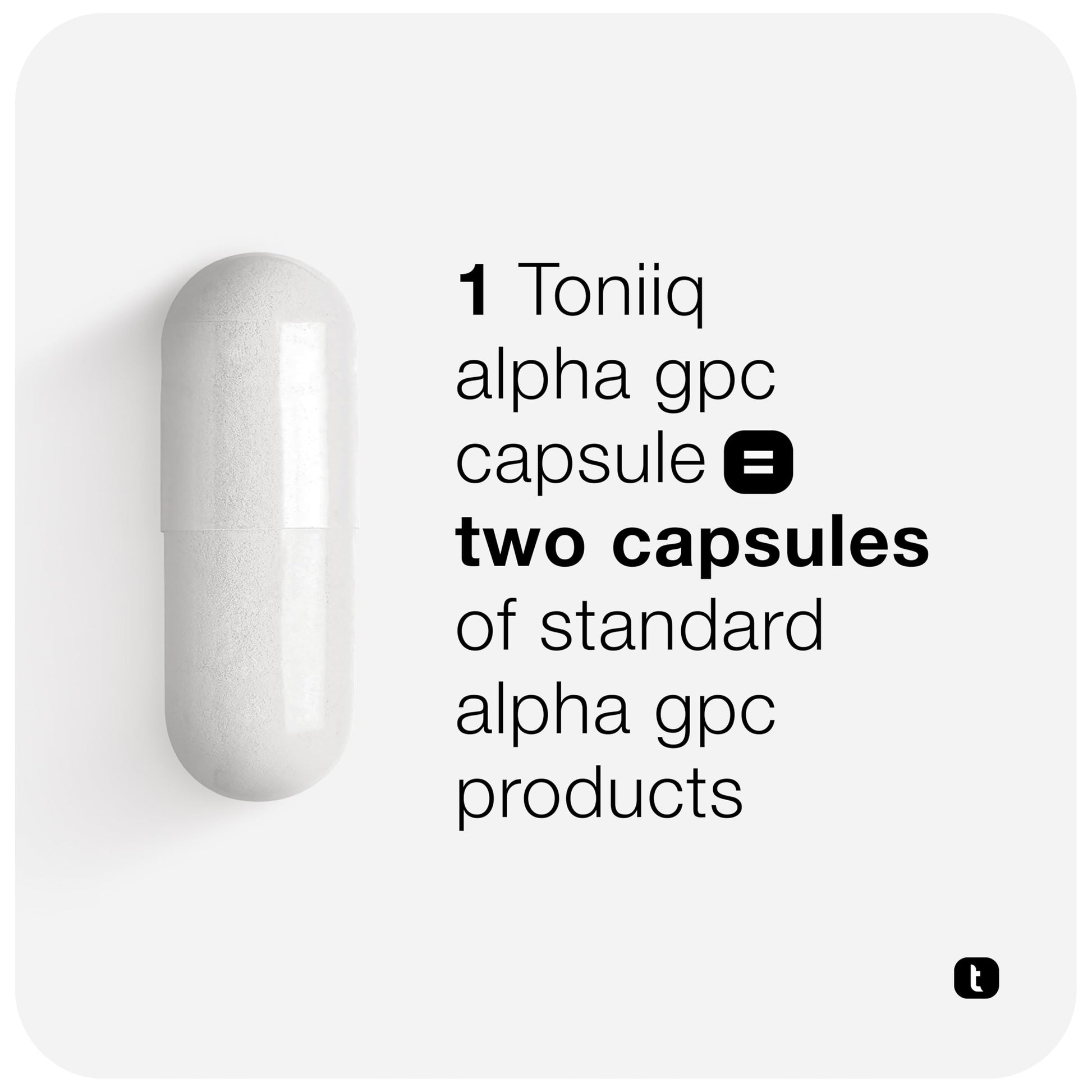 Toniiq Ultra High Purity Alpha GPC Capsules - 600mg Concentrated Formula - 90%+ Highly Purified and Bioavailable Nootropic - 120 Capsules Alpha GPC Supplement Toniiq uk supplements