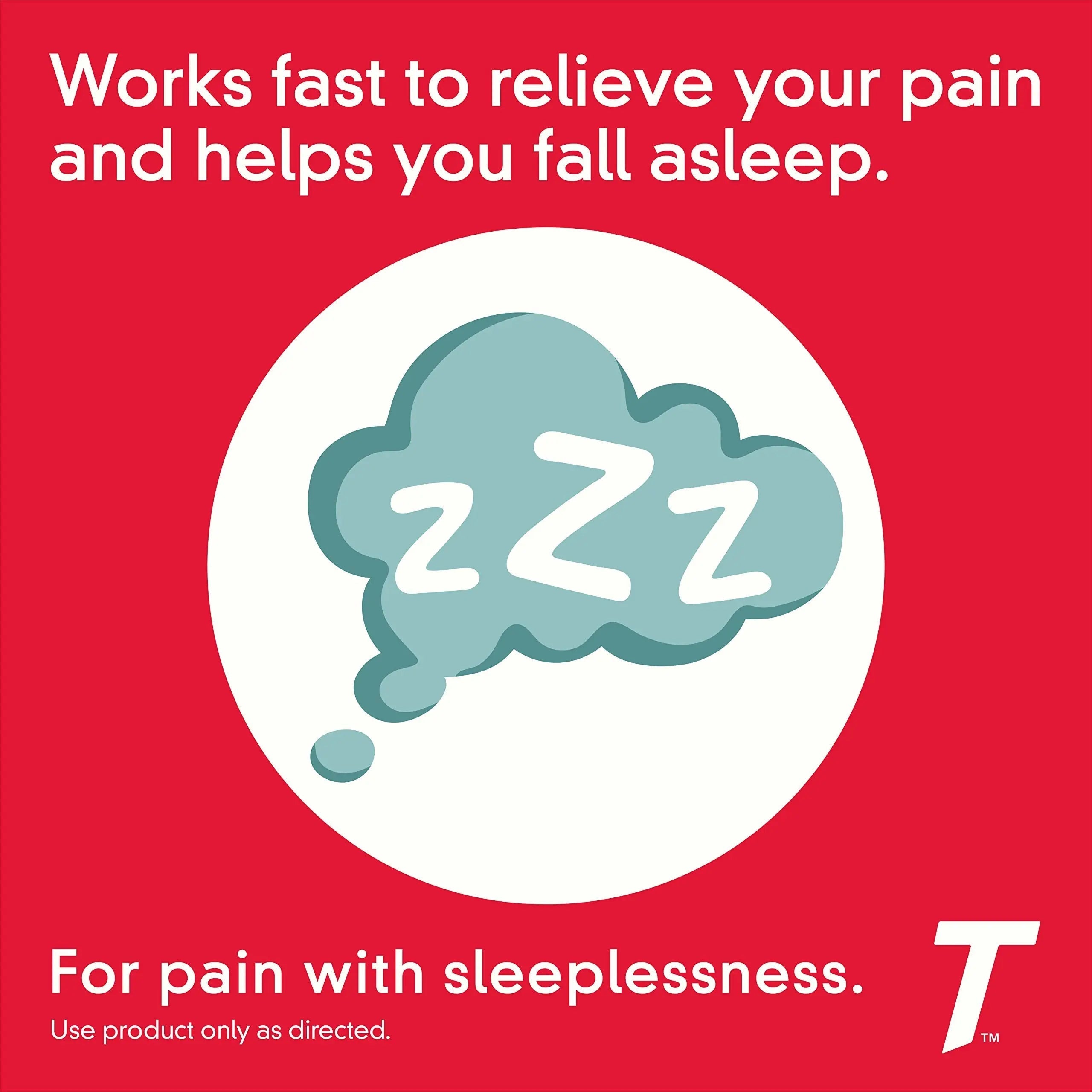 Tylenol PM Extra Strength Nighttime Pain Reliever & Sleep Aid Caplets, Fast, Strong Pain Relief, 500 mg Acetaminophen & 25 mg Diphenhydramine HCl, Non-Habit Forming Medicine for Aches & Cramps, 100 Ct Tylenol uk supplements