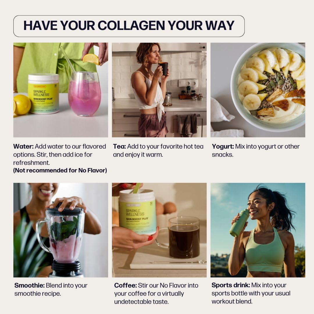 Sparkle Wellness VERISOL Bioactive Hydrolyzed Collagen Peptides | Collagen Powder Supplement with Vitamin C for Skin, Hair & Nail Health | Skin Boost (No Flavor) [30-Serves] Sparkle Wellness uk supplements