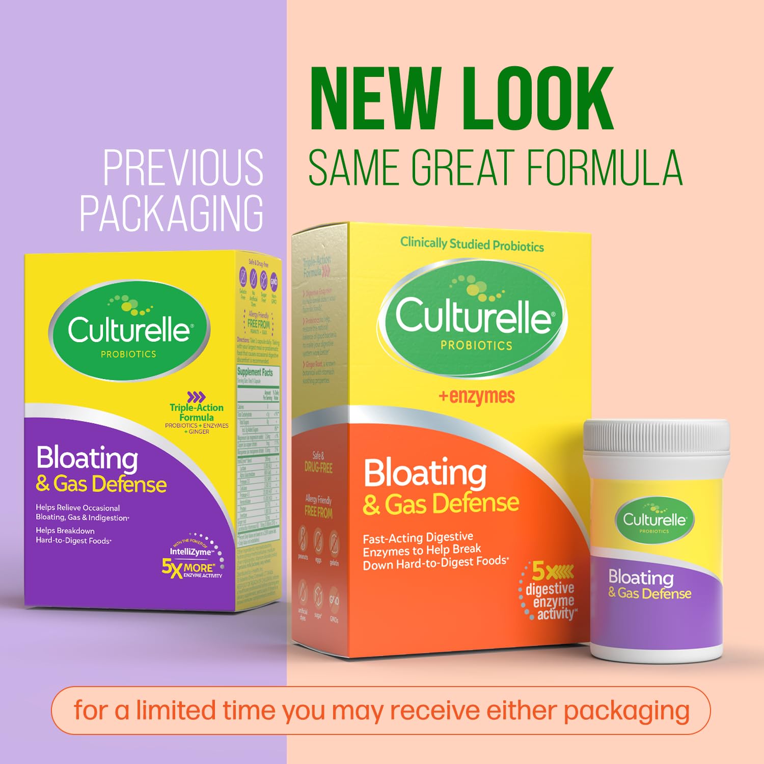 Culturelle Bloating & Gas Defense, Digestive Enzymes & Probiotics for Digestive Health, 30 Capsules, Supports Occasional Indigestion & Discomfort Culturelle uk supplements