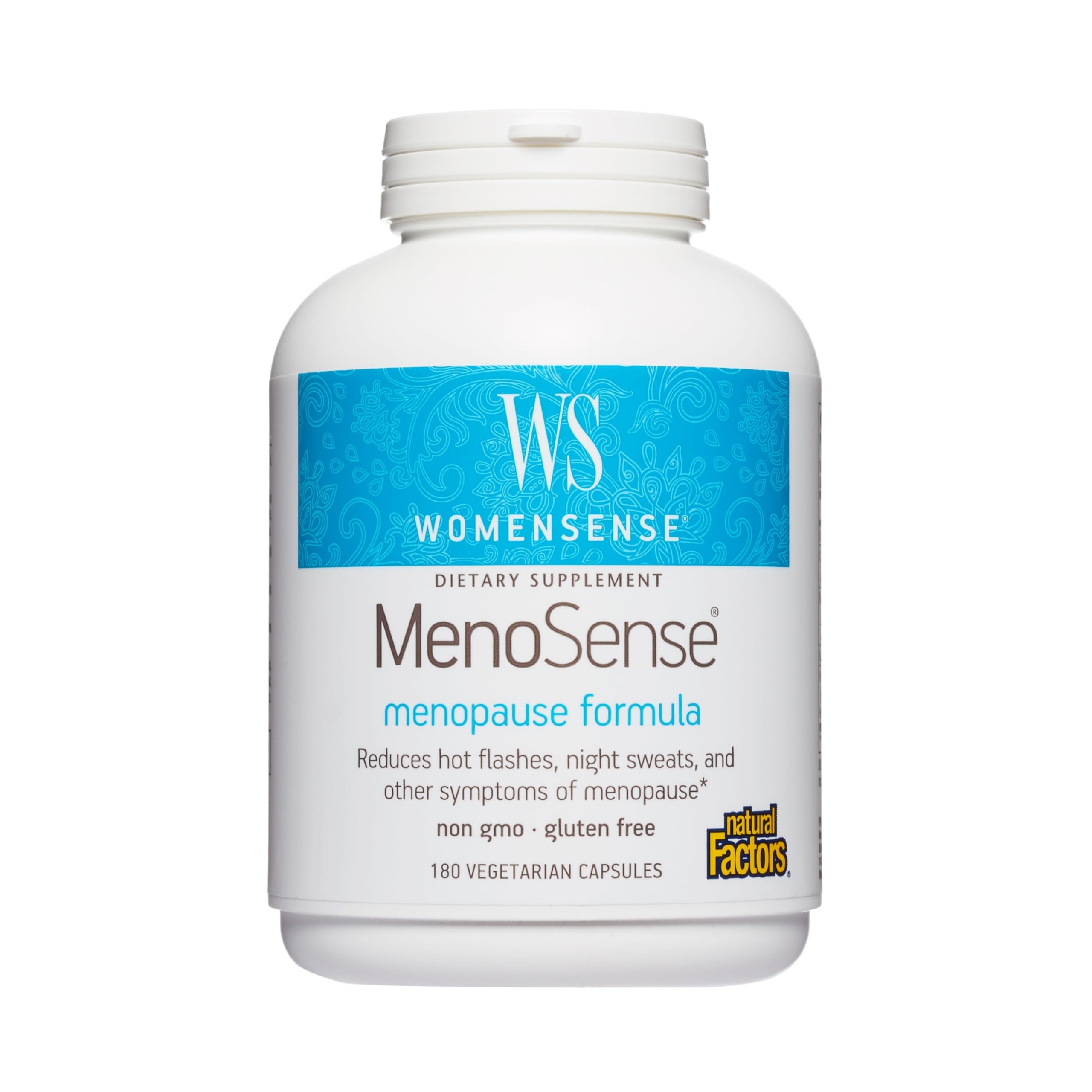 Natural Factors WomenSense MenoSense - Dietary Supplement with Black Cohosh, Chasteberry & Dong Quai - Menopause & Perimenopause Support Supplement - 180 Vegetarian Capsules (90 Servings) Natural Factors uk supplements