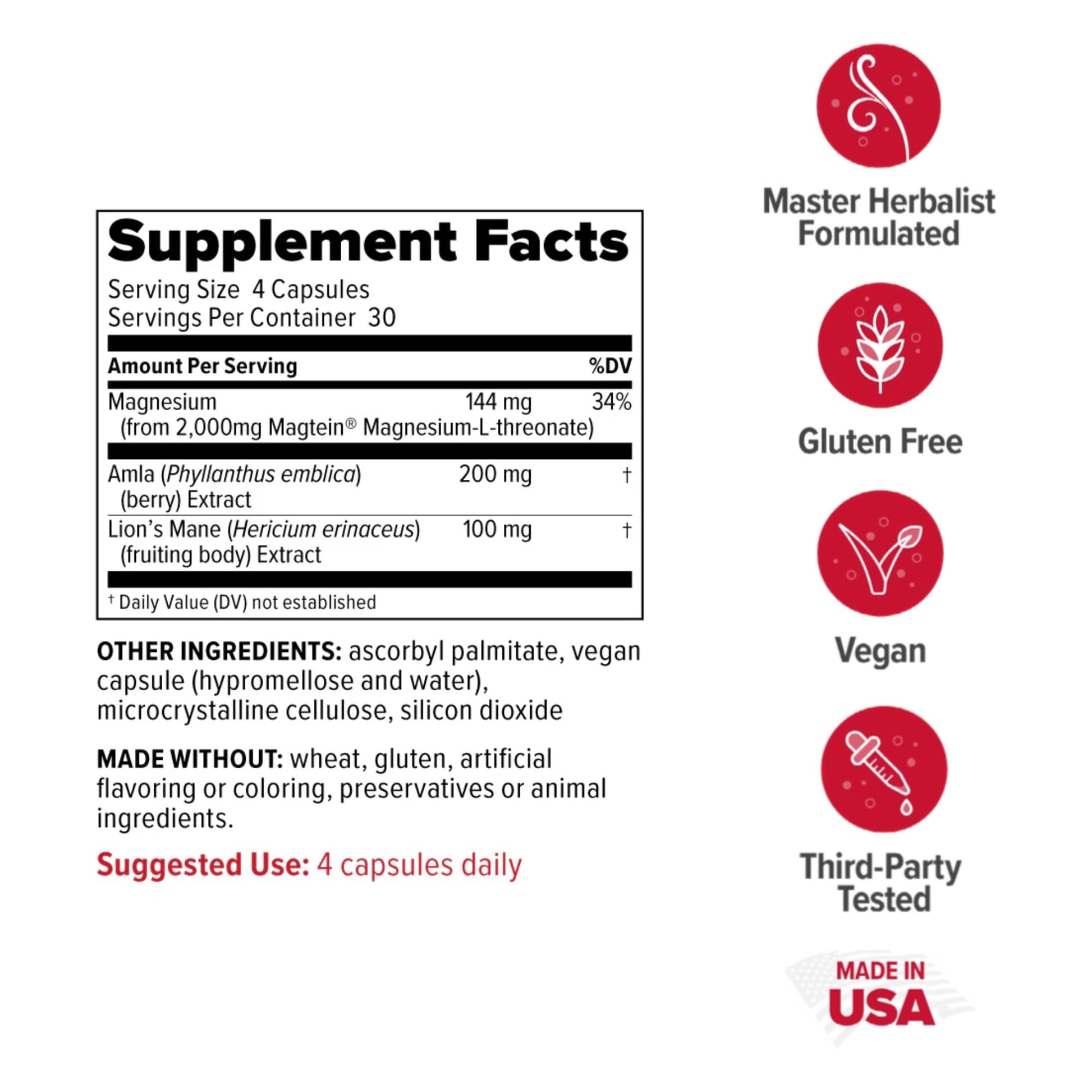 Redd Remedies, Brain Awakening, Supports Cognitive Function and Focus, 120 Vegan Capsules Redd Remedies uk supplements