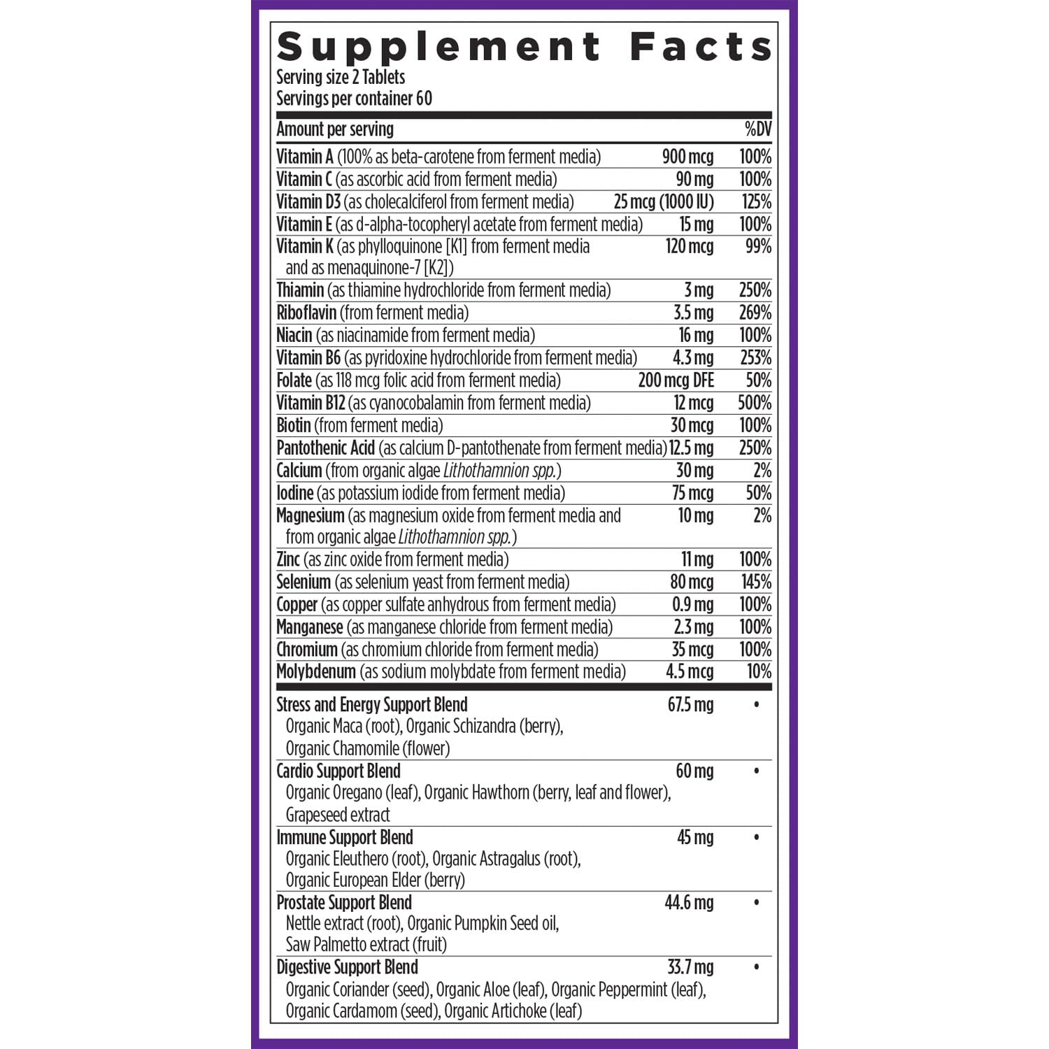 New Chapter Men's Multivitamin Advanced Formula for Stress, Brain, Immune, Heart & Energy Support, Higher Levels of Whole New Chapter uk supplements