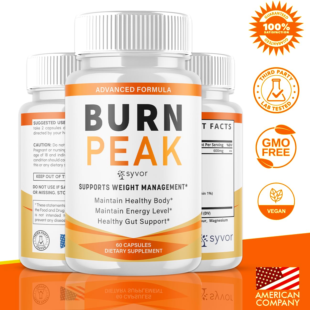 (2 Pack) Burn Peak Capsules, Official Burnpeak Pink Salt Pills with All Natural Ingredients, Advanced BurnPeak Health Supplement with Premium Vitamins for Active Lifestyle Support (120 Capsules) Syvor uk supplements