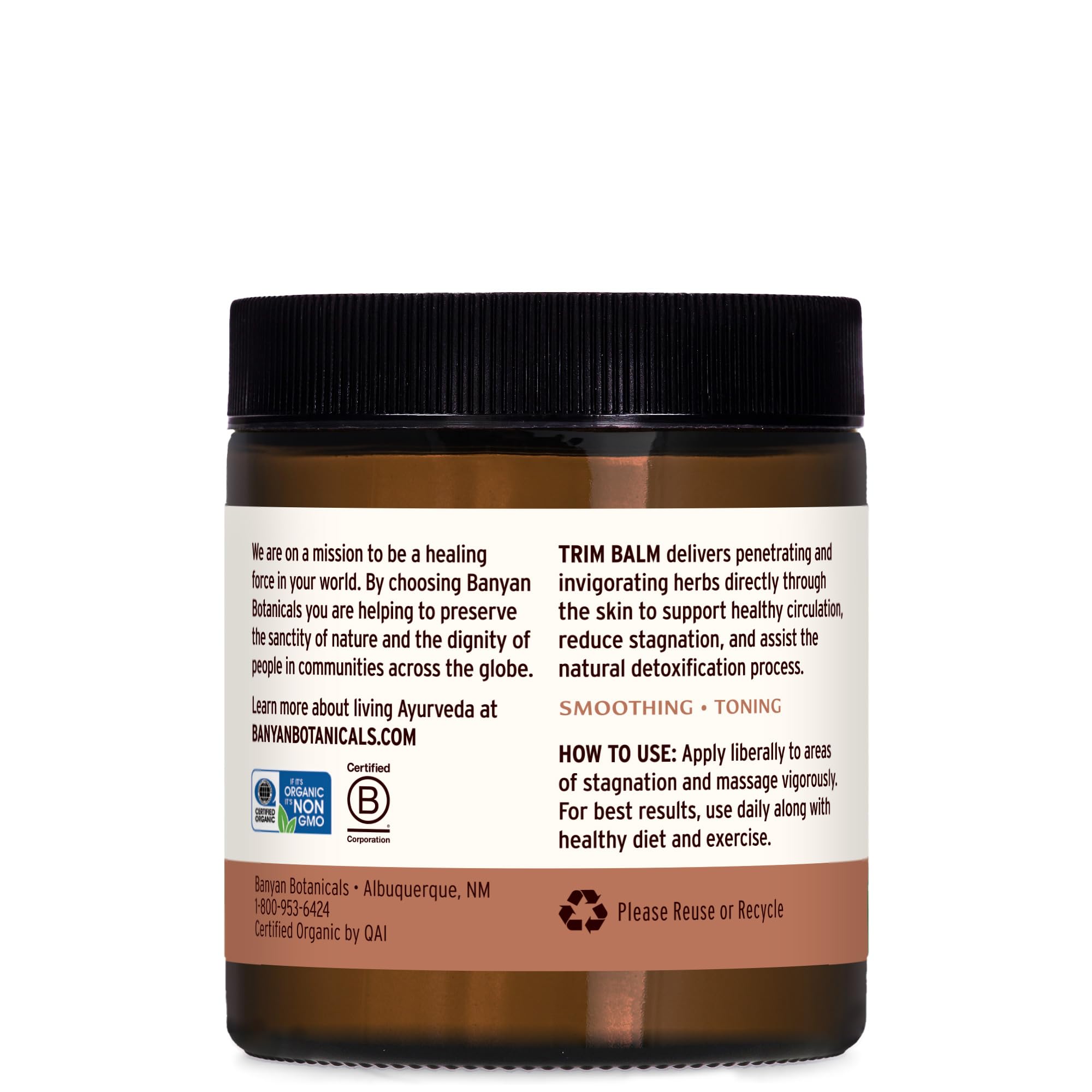 Banyan Botanicals Trim Balm - Certified Organic, 4 oz - Chitrak and Guggulu Increases Metabolism Banyan Botanicals uk supplements