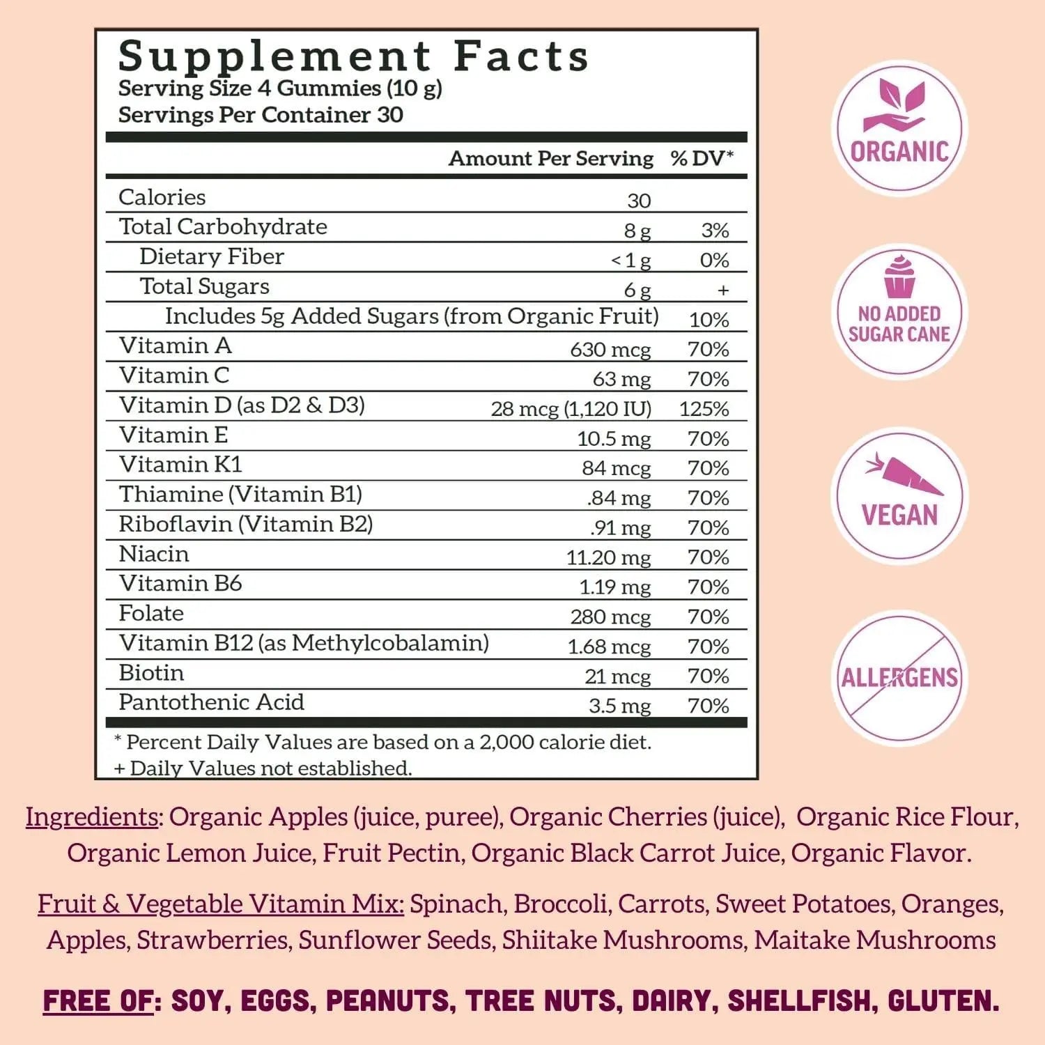 Llama Naturals Multivitamin for Women, Vegan, Organic Gummies with Vitamin D, C and K, Women's Real Fruit Gummy Vitamins Llama Naturals uk supplements