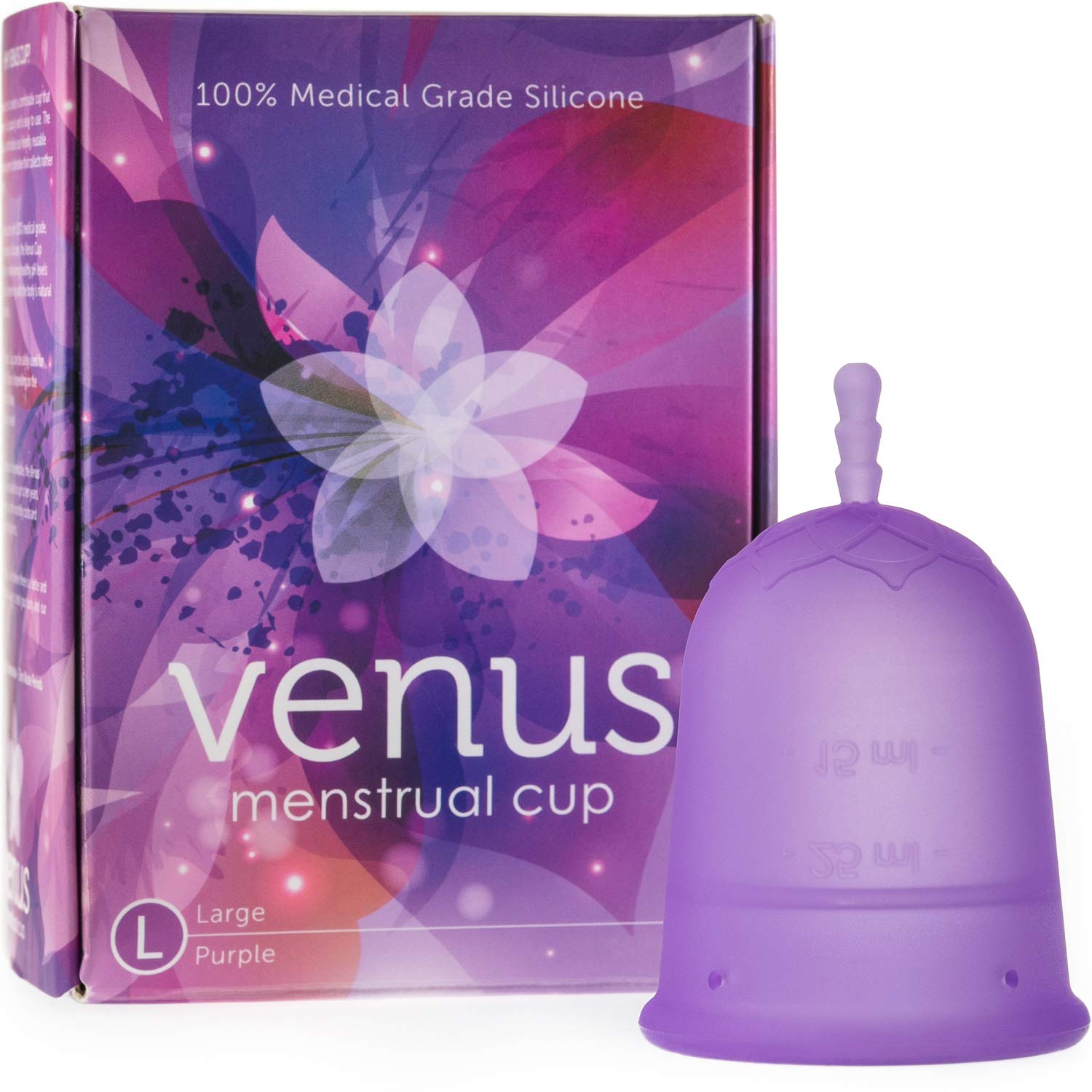 Venus Large Menstrual Cup – High Capacity for Heavy Flow -Made in USA - 100% Medical Grade Silicone VENUS uk supplements