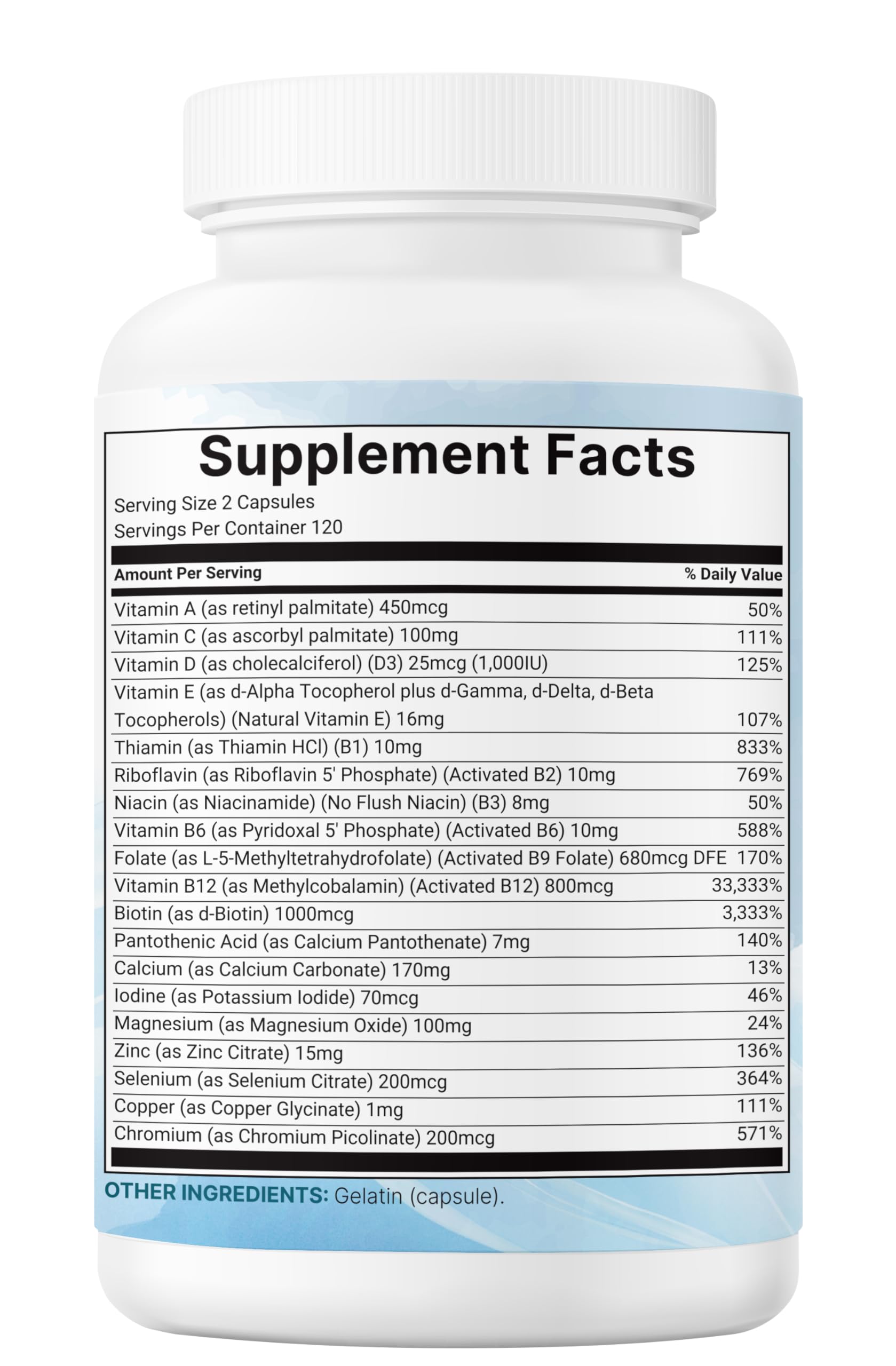 Micro Ingredients Pure Methylated Multivitamin, 240 Capsules | 19-in-1 Formula with Vitamins C, D, B12, Folate, Magnesium, Zinc & More | Micro Ingredients uk supplements
