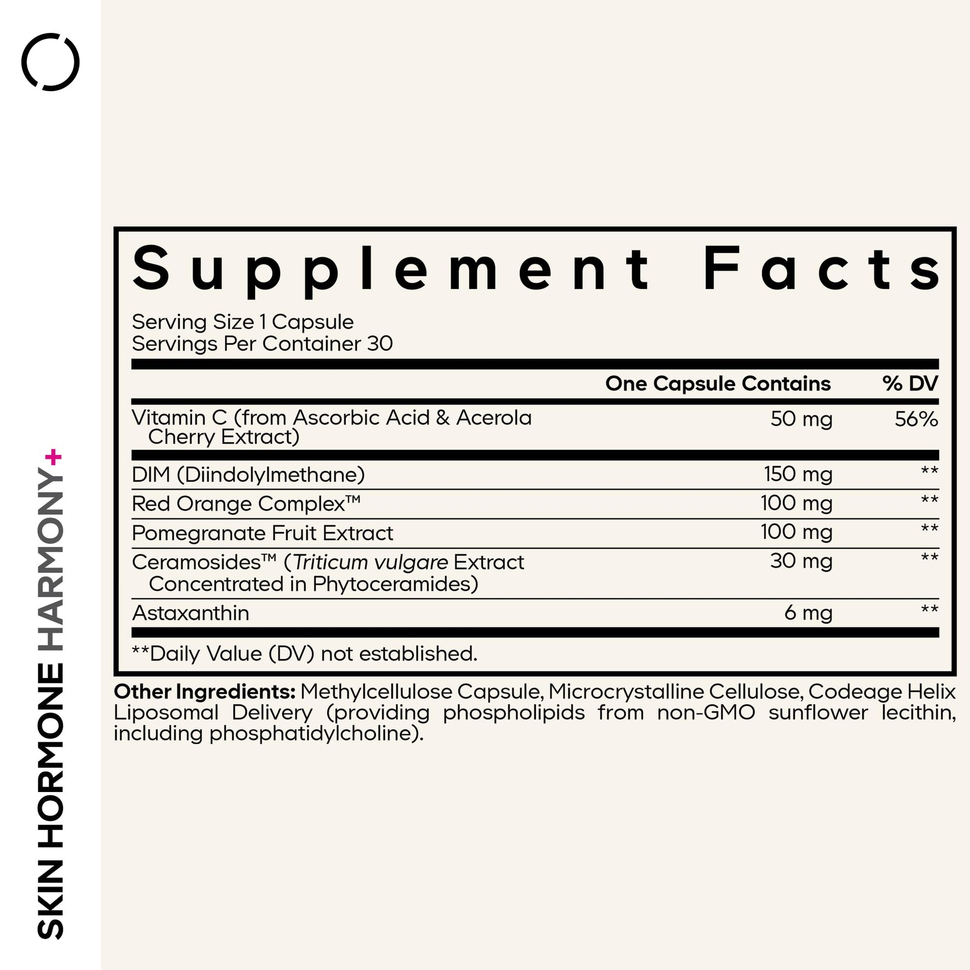 Codeage Skin Hormone Harmony+ Supplement – Skin Hair Support with Ceramosides, Red Orange Complex, Diindolylmethane, Astaxanthin, Vitamin C Ascorbic Acid, Liposomal Delivery – Non-GMO – 30 Capsules Codeage uk supplements