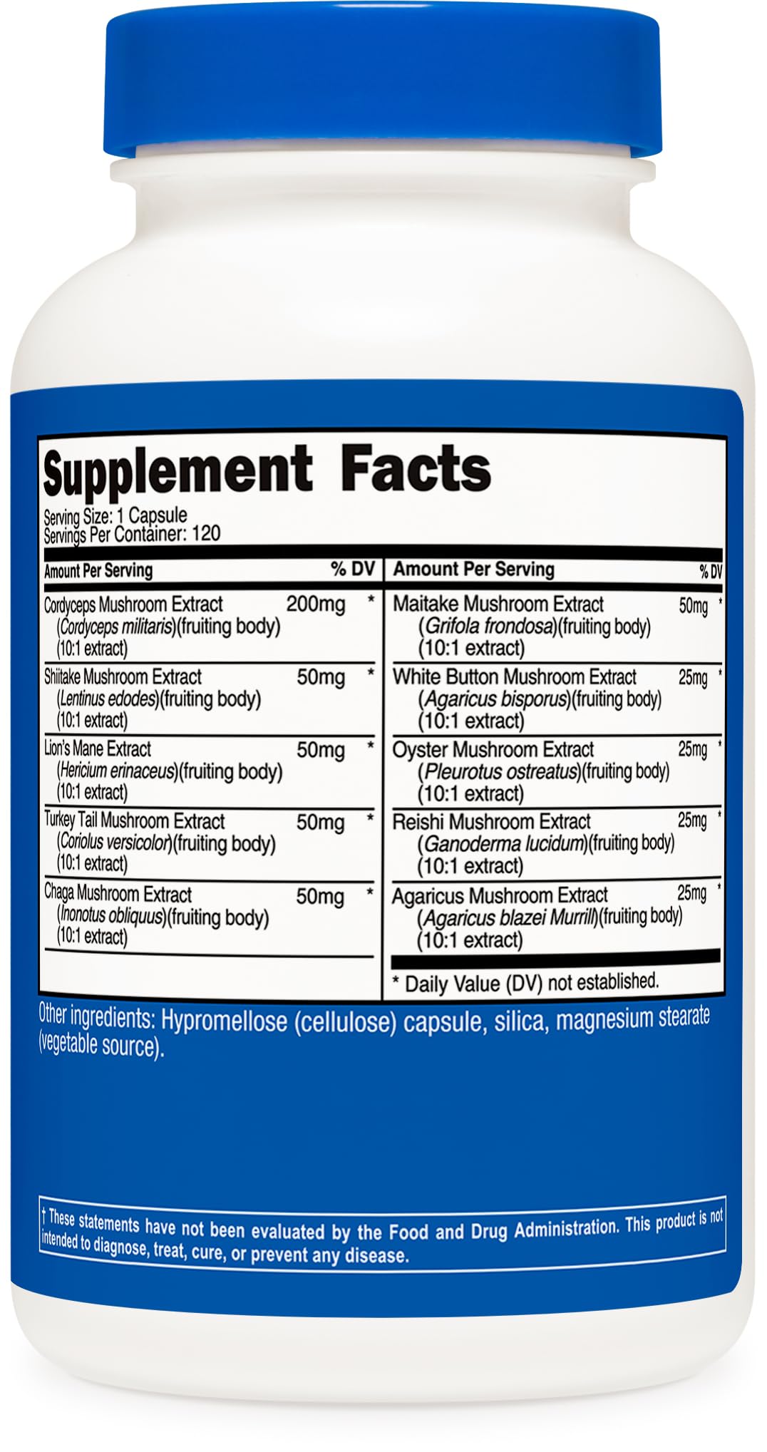 Nutricost Mushroom Complex Supplement, 120 Capsules - 10 Mushroom Blend (with Reishi, Maitake, Shiitake, Lion's Mane, and More) - Non-GMO and Gluten Free Nutricost uk supplements