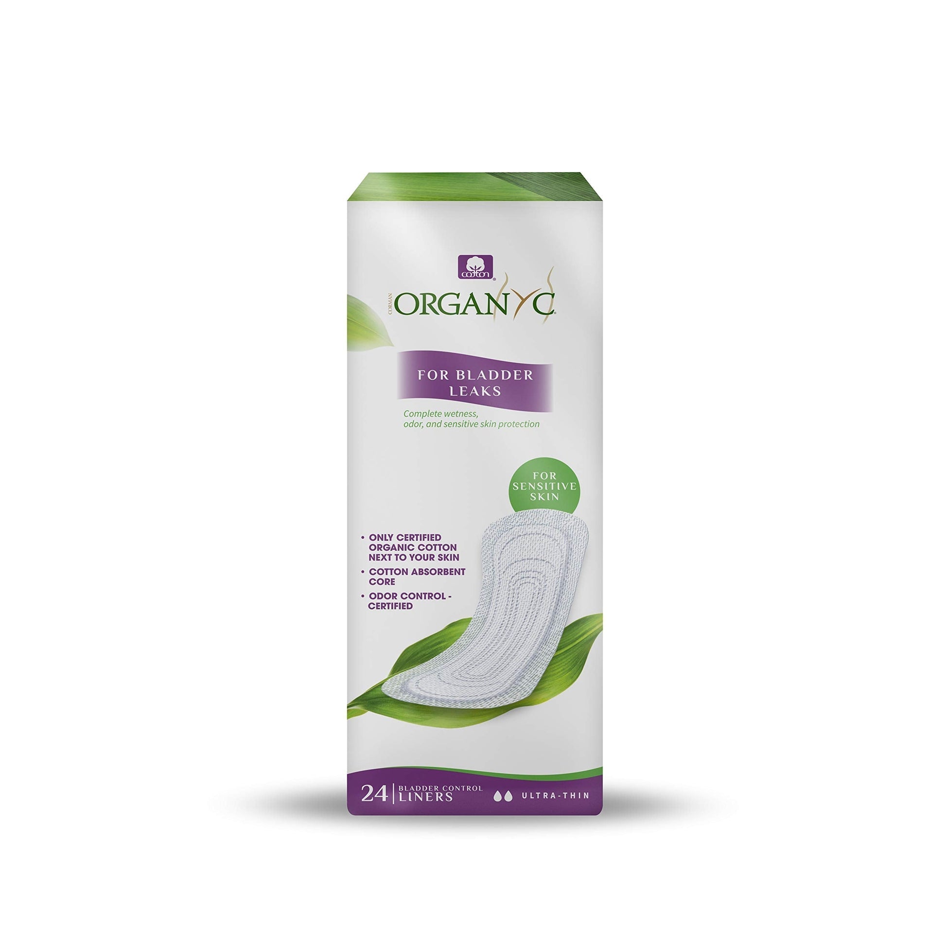 Organyc 100% Organic Cotton Light Incontinence Liners for Bladder Leakage Control Organyc uk supplements