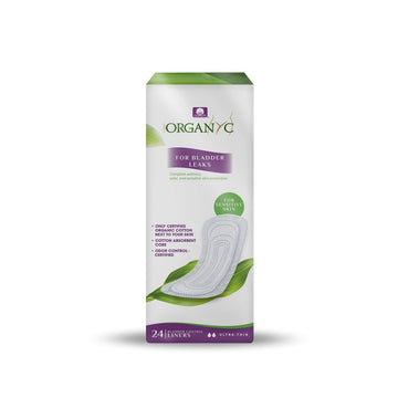 Organyc 100% Organic Cotton Light Incontinence Liners for Bladder Leakage Control Organyc uk supplements