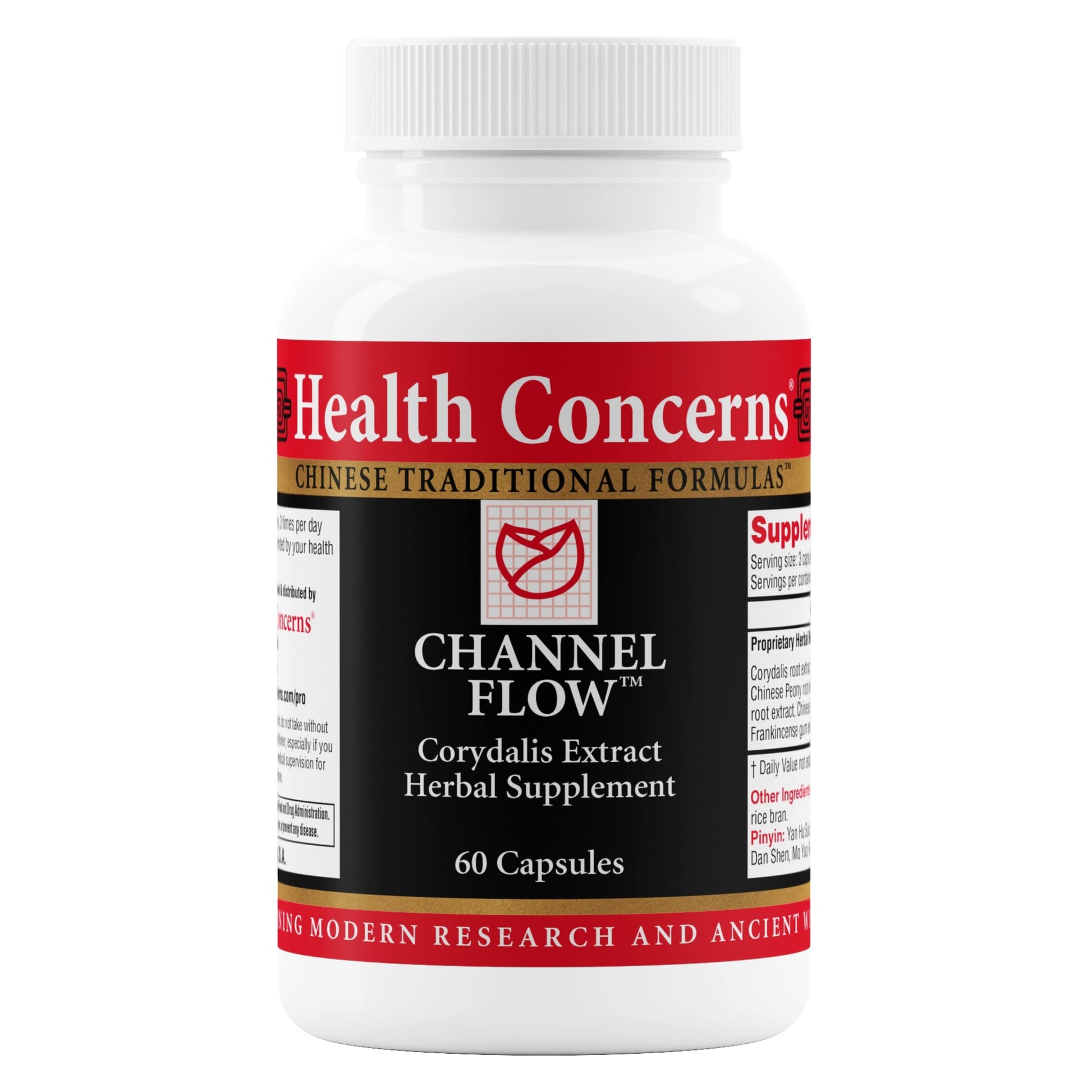 Health Concerns Channel Flow – Muscle Relaxation & Pain Support Supplement for Men & Women – Corydalis Root Extract – Chinese Herbal Formula for Headaches, Joint & Menstrual Discomfort – 60 Capsules Health Concerns uk supplements